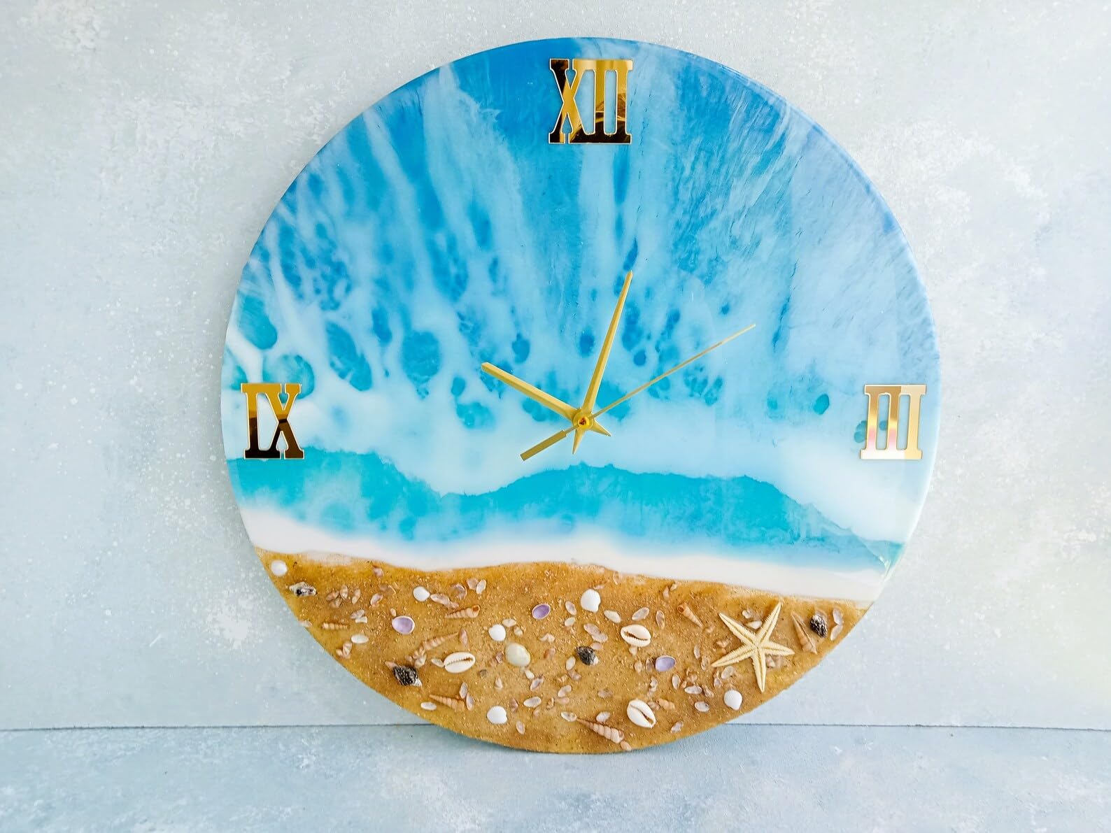Epoxity Ocean Wall Clock Making DIY Kit with 12" MDF 2:1 epoxy Resin and Hardener Resin Art kit for Beginners Adults Artists Professionals, (Set of 2) 1
