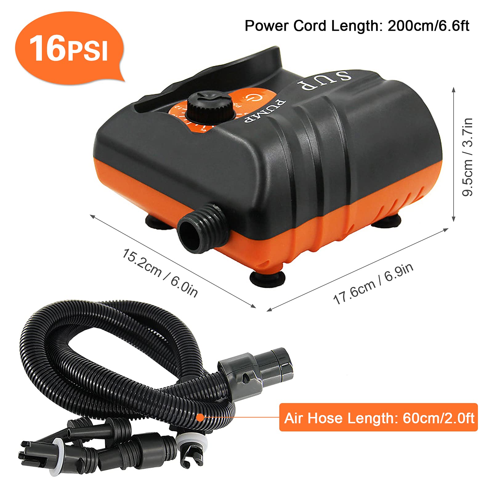 Amazon.co.jp: インフレータブルSUPとボート用の6PCSノズル付き16PSI