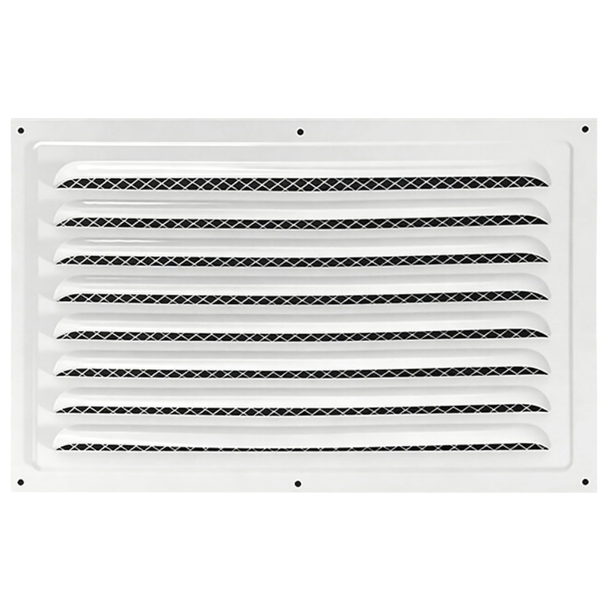 Stainless Steel Air Vent Cover, 12x8 Inch White Ventilation Grilles, with Insect Protection Screen for Ceiling and Sidewall – Metal Ventilation Grille for Indoor and Outdoor Use