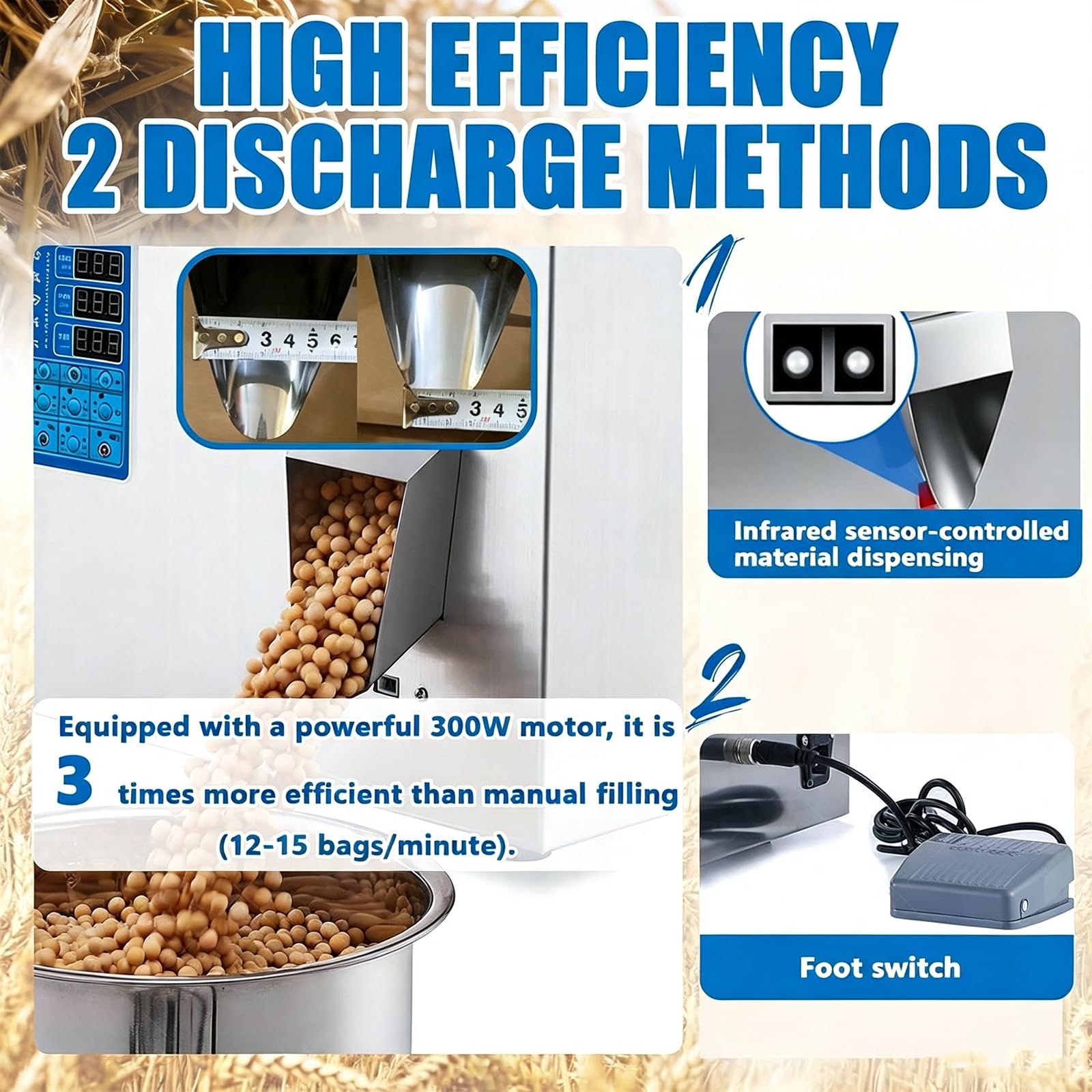 Automatische Pulverabfüllmaschine (300 W) Mit Partikelwägung Und Einer Genauigkeit Von ±0,2 G (0 Bis 100 G) 0to500g