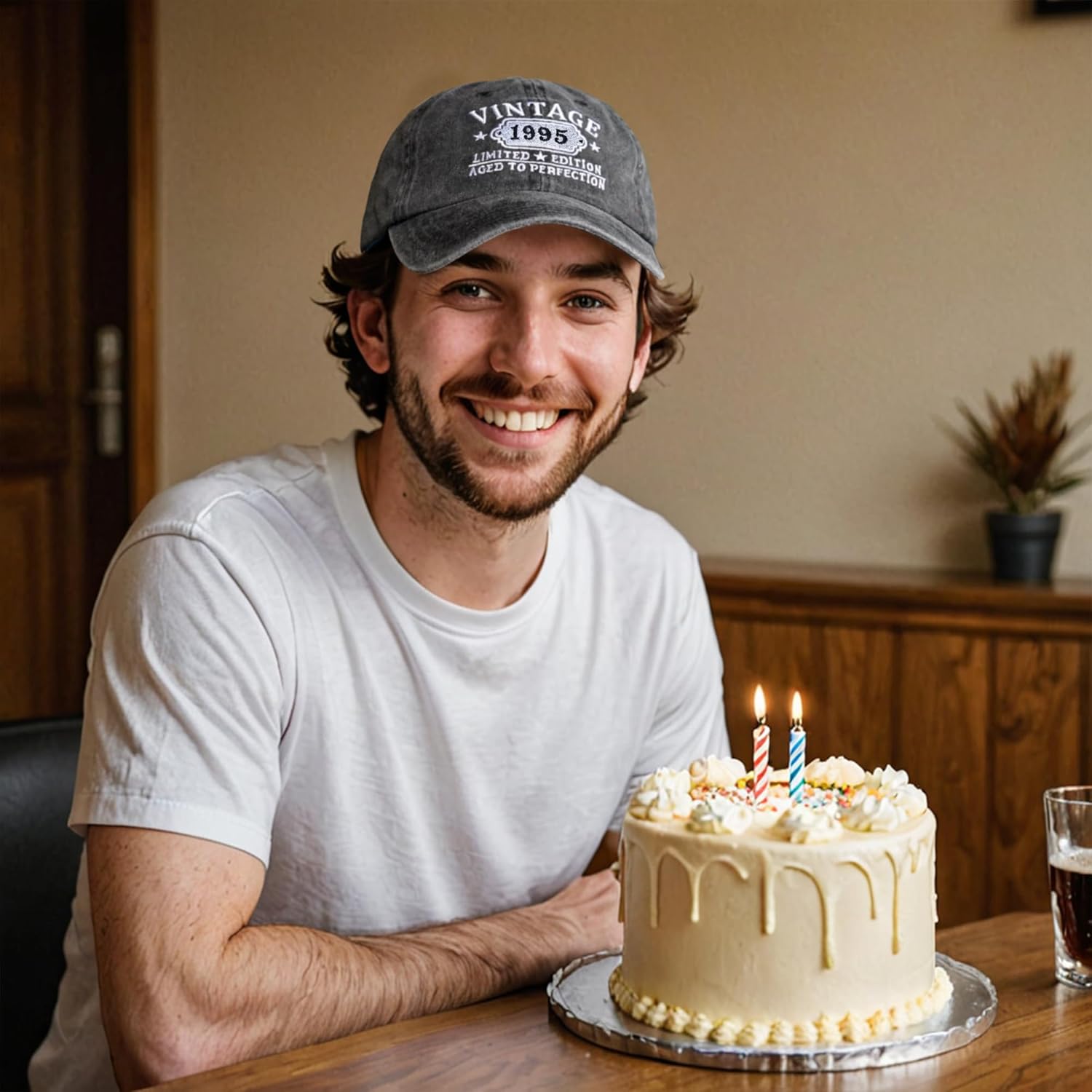 30th Birthday Gifts for Her Him Vintage Embroidered 1995 Hat Gift Ideas for Women Baseball Cap - Image 6