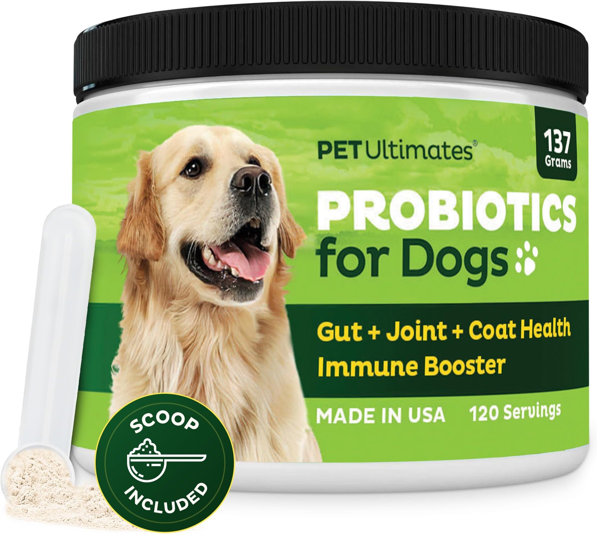 Pet Ultimates Probiotics For Dogs, 137 Grammes, New,