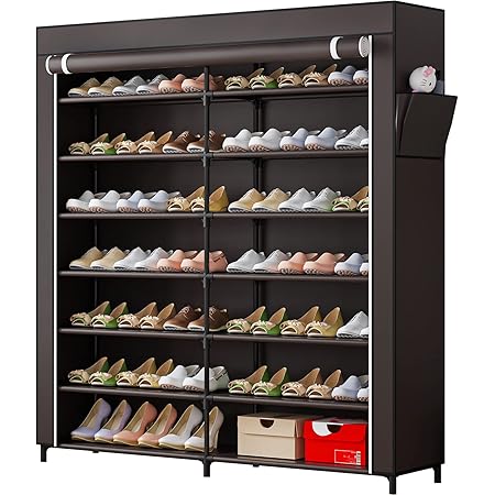 Amazon.com: TXT&BAZ 27-Pairs Portable Boot Rack Double Row Shoe Rack ...