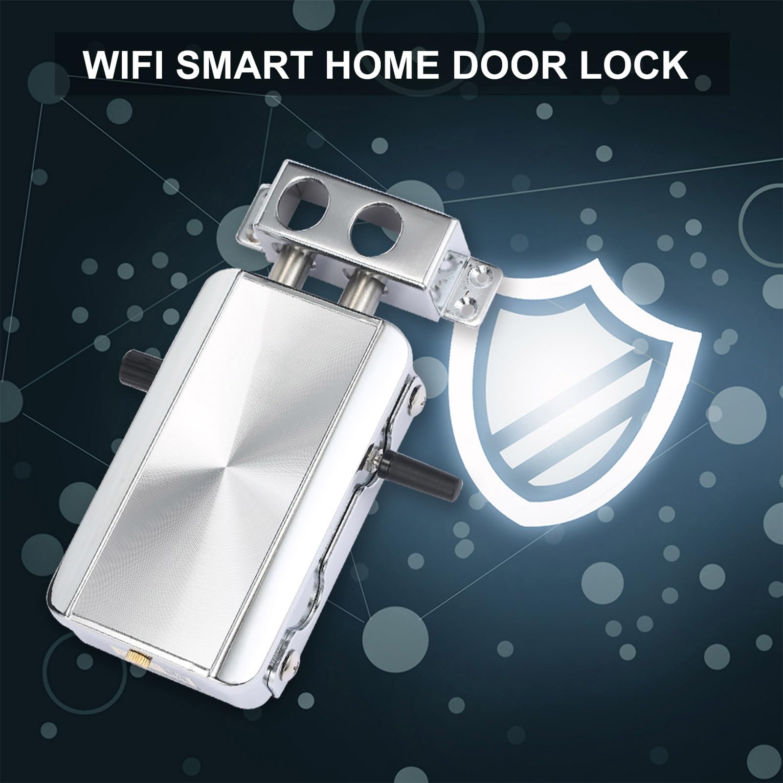 HUIOP Kit de verrouillage de porte WiFi Smart Home/SmartLife Télécommande Entrée sans clé Verrou électronique Smart Wireless Anti-vol Deadbolt Access Control System for Home Hotel Apartment,applicat