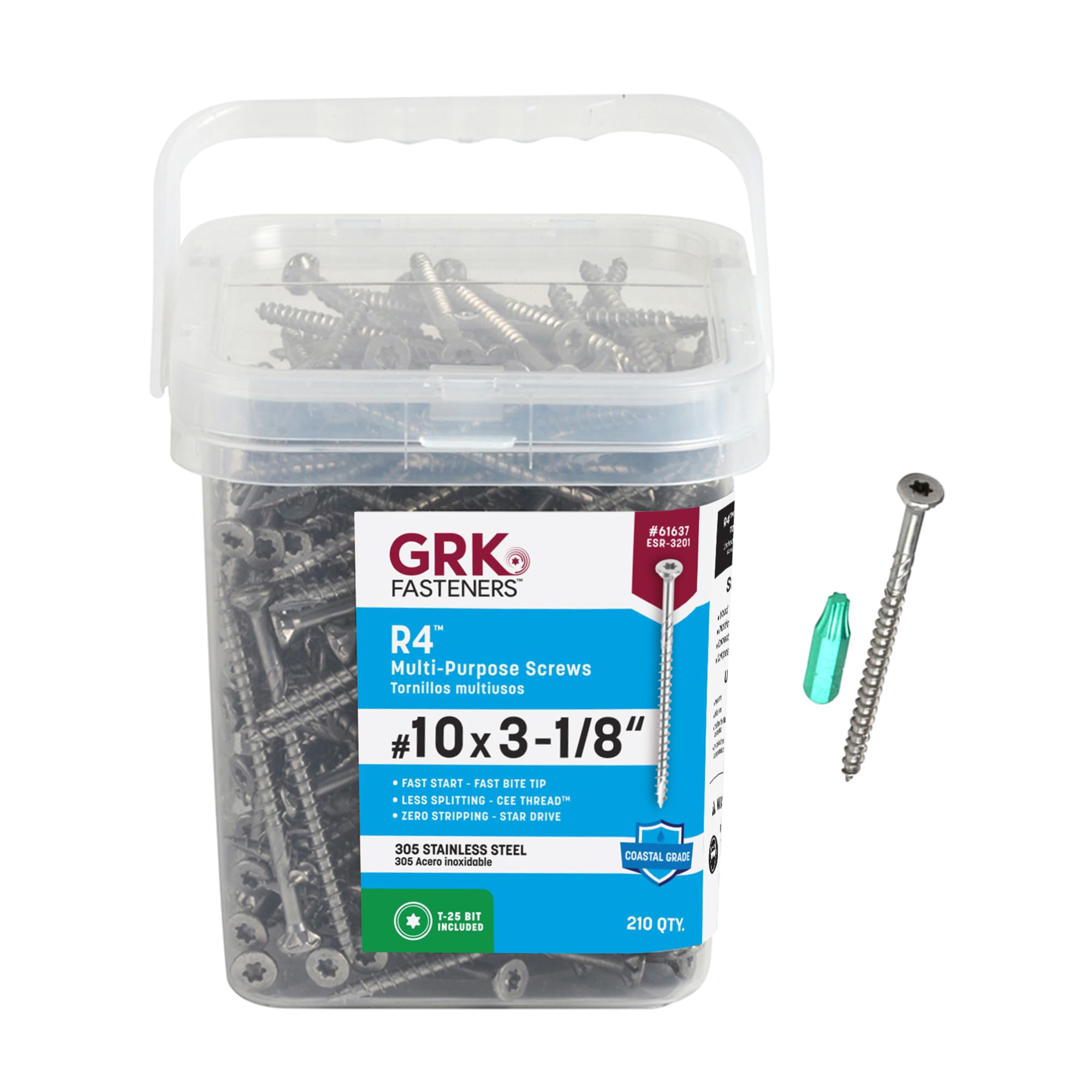 Amazon.com: GRK Fasteners R4™ 305 Stainless Steel #10 x 3-1/8 Inch