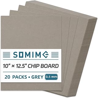 20Pack 10x12.5 Grey Chipboard Sheets Craft Cardboard