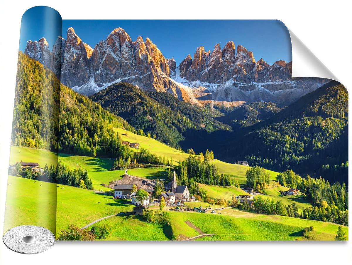 Papier peint camouflage grand format 416x254cm montagnes Dolomites