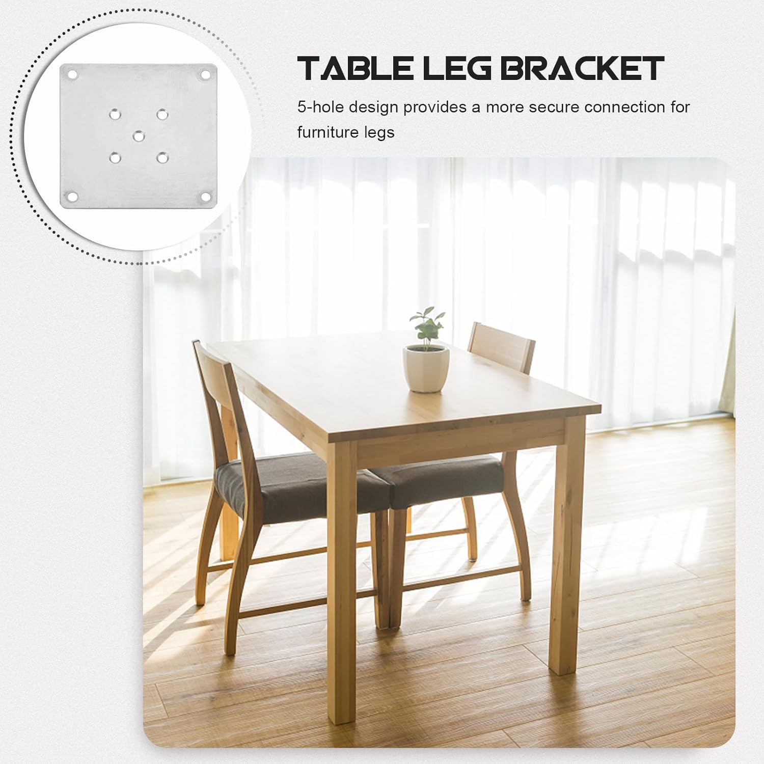 Mounting Plates for Furniture Legs: 8 PCS Table Leg Mounting Plate Furniture Leg Attachment Plates Flat T-Plate Connector Attachment Bracket Base for Sofa Cabinet Chair Seat Repair Replacement