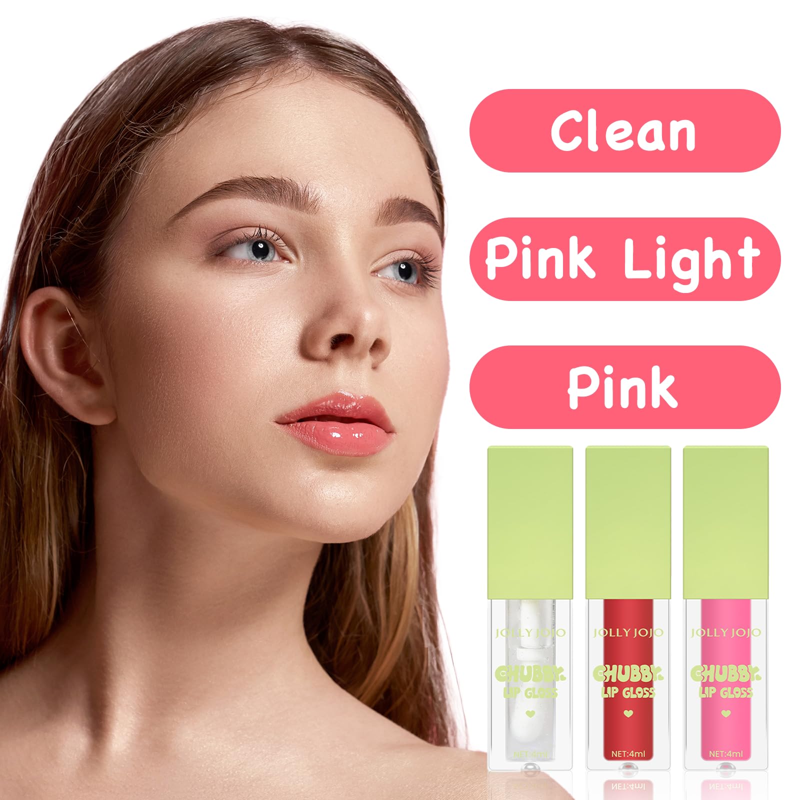 Leogony 3PCS Fat Oil Lip Gloss, Long Lasting Moisturizing Fat Oil Lip Gloss, Glitter Plumping Fat Lip Oil Set - Image 2