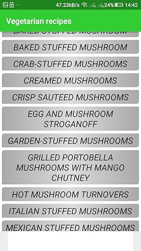 Vegetarian recipes