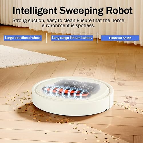 Miniatura 2 de Aspiradora robot, con un sistema de limpieza integral 3 en 1 que aspira y trapea. Cuenta con una potencia de succión de 2000 Pa, perfecta para