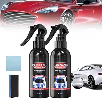 2PCS Yicengy Car Nano Paint Coating Agent Water Displacement Coating, Nurafix Scratch Remover, Nurafix Scratch Repair, Auto Nano Ceramic Coating Polishing Spraying,Fast Repairing Scratch 120ML