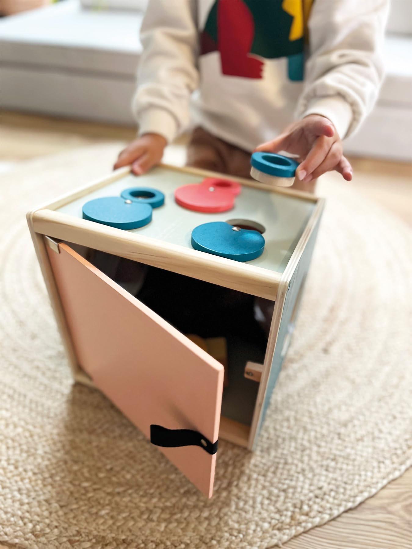 Boîte Tactile Sensory Small Foot Voir Écouter Sentir Toucher Bois 3 Ans