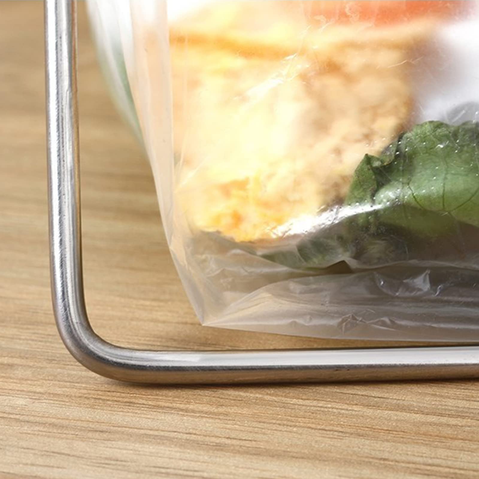 Estante para Colgar Bolsas De Plástico, Estante para Bolsas De Basura De Acero Inoxidable, Organizador De Toallero Plegable para Encimera De Cocina Casera