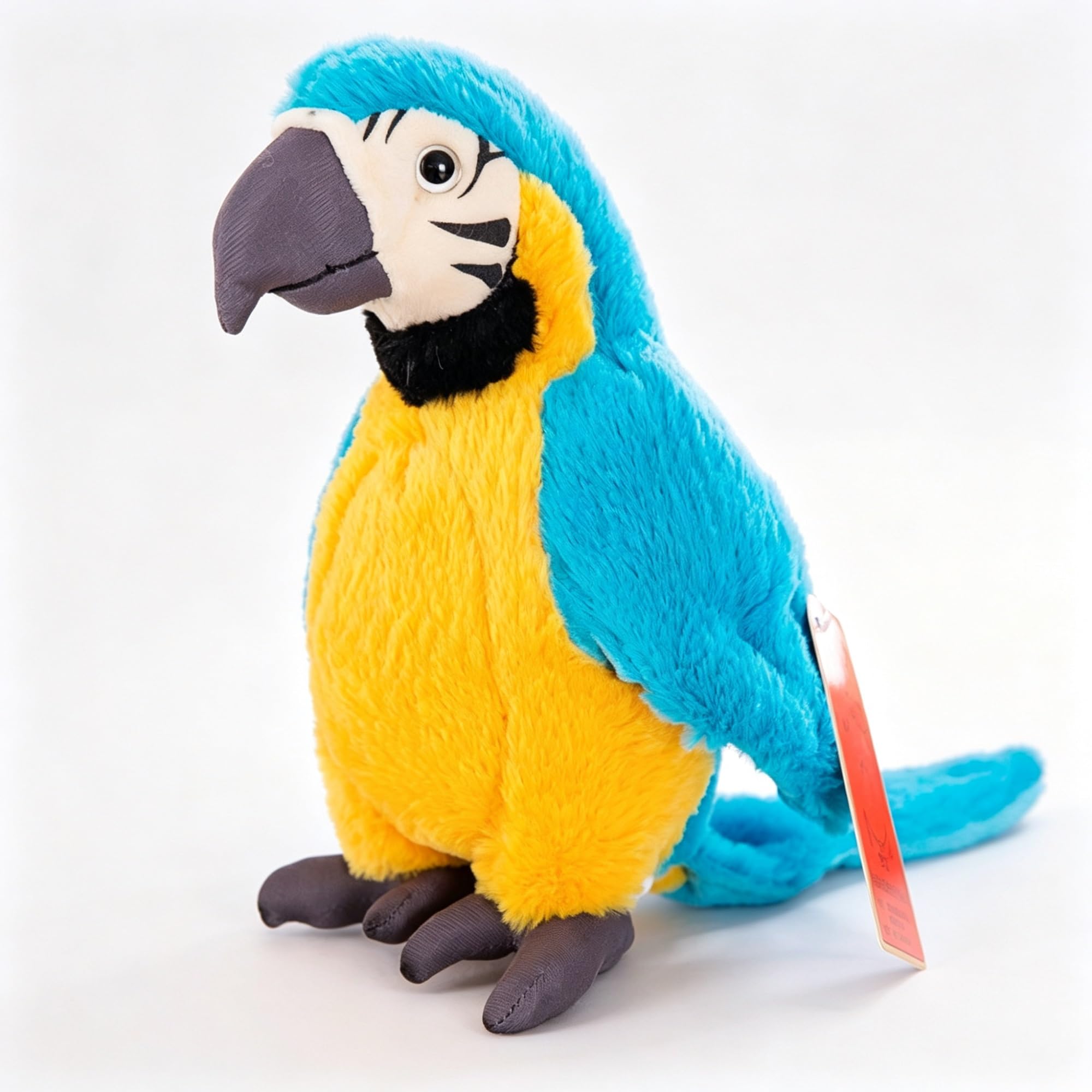 Parrot Plush Sensory Fidget with Substantial Anxiety Support, 11 In | Sensory plush for seniors, anxiety relief for elderly, tactile plush companion for adults, fidget‑style comfort(Azul)