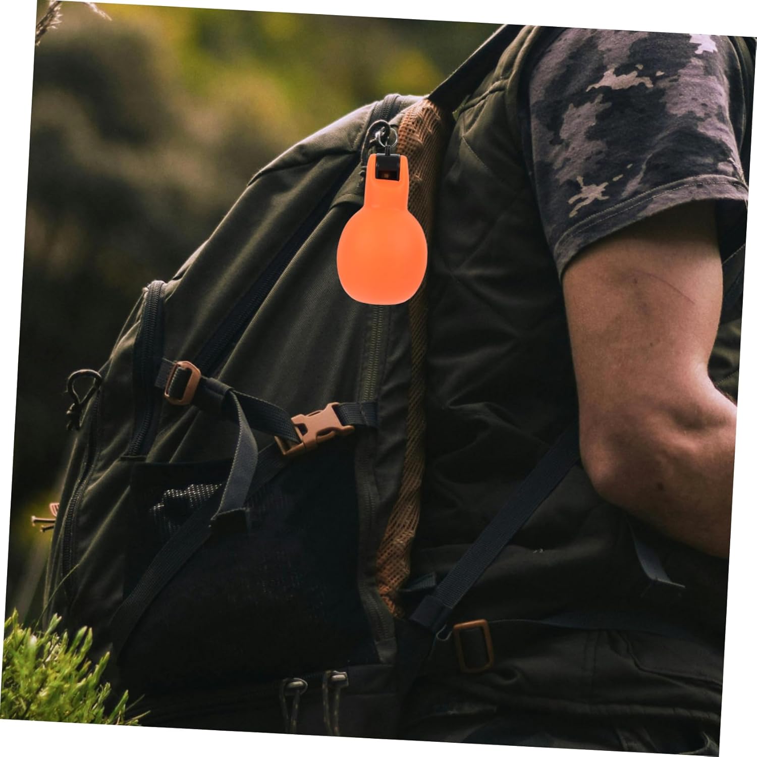 BESPORTBLE 8pcs Portable Squeeze Whistle for Outdoor Survival Bright Emergency Whistle for Camping Hiking Rescue Situations Lightweight Easy to Carry Keychain