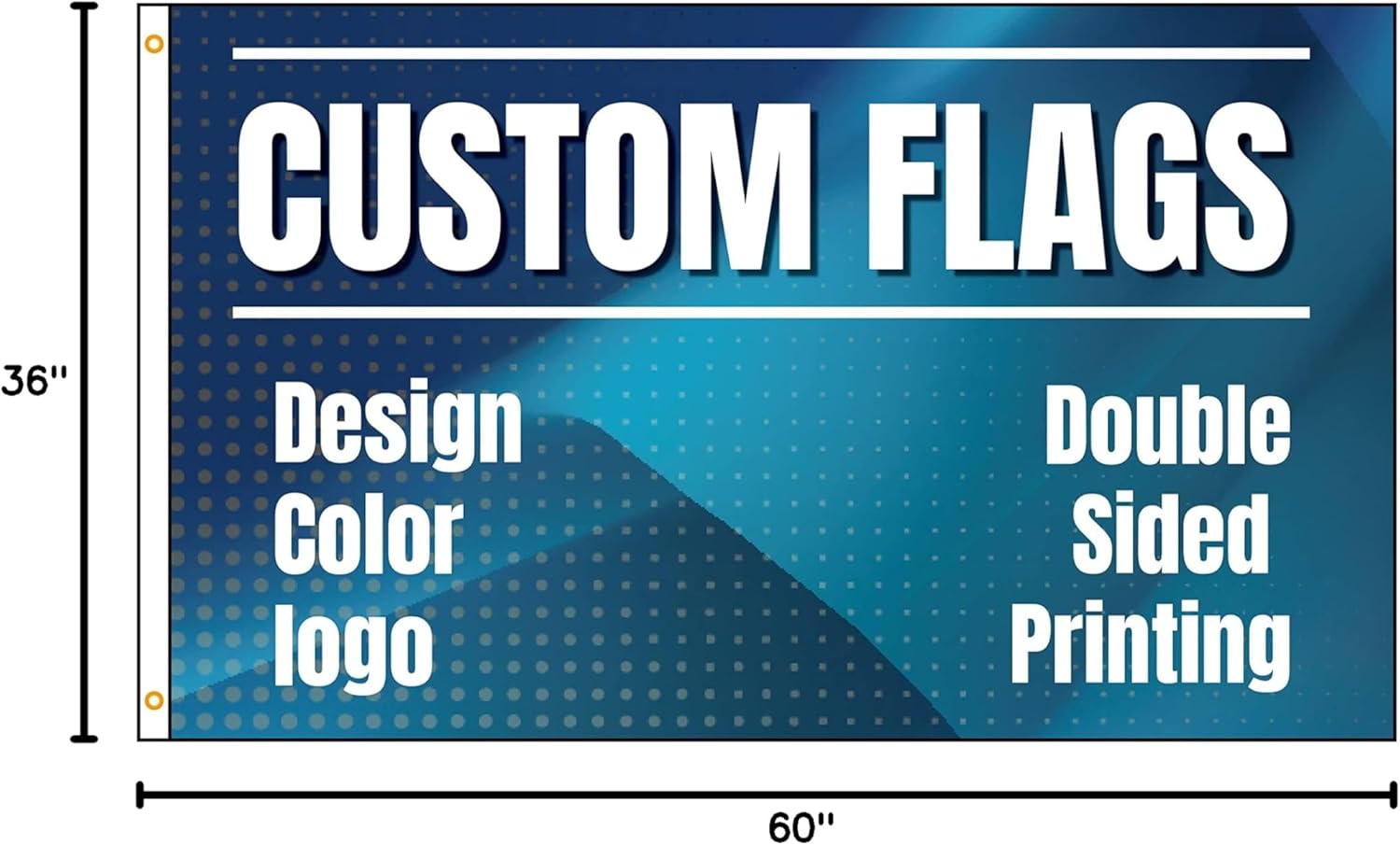 3x5FT Custom Image Text Color Flag Banner For Advertising Double Sided Flag Outdoor Promotion For Business