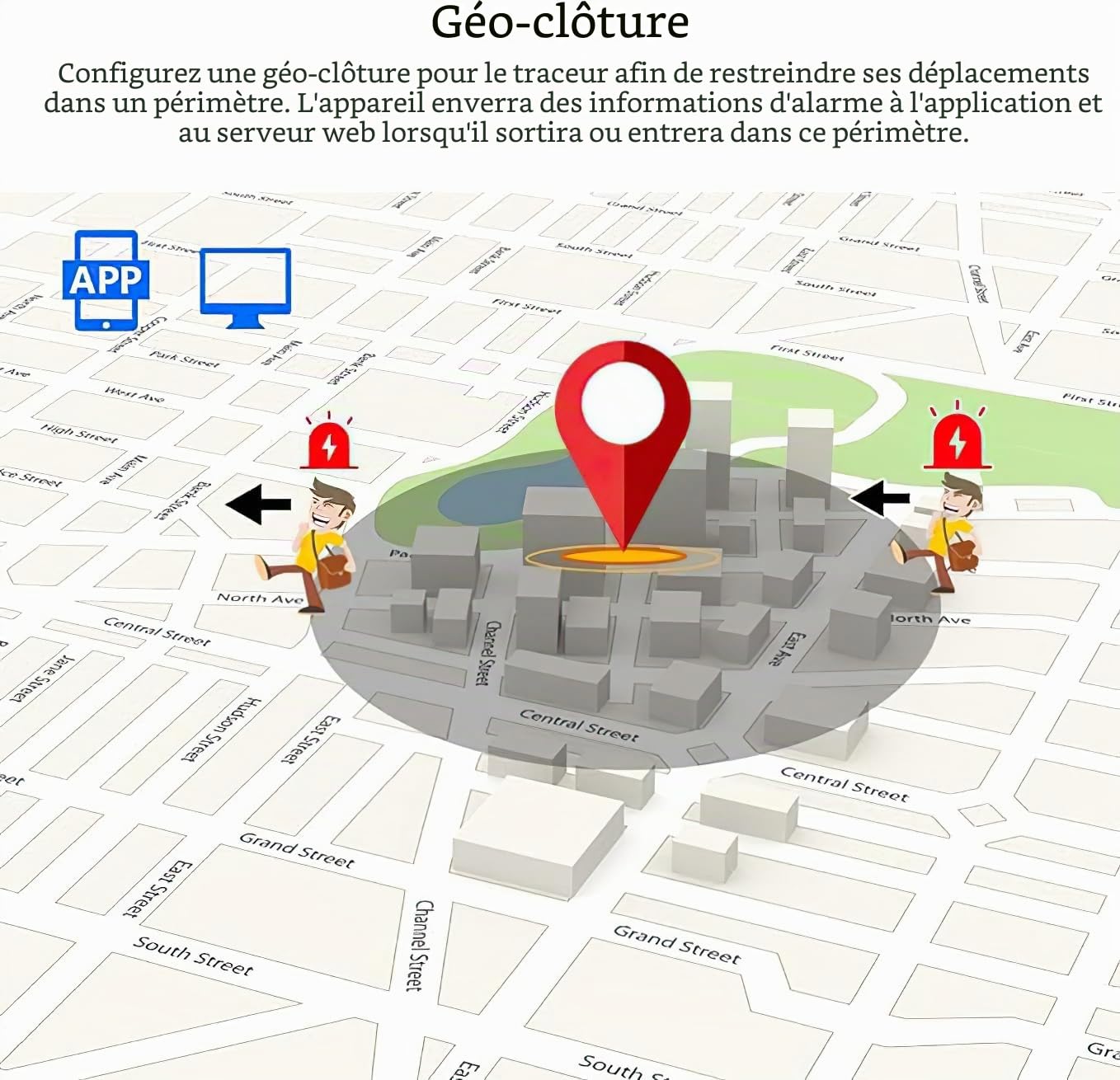 Mini Traceur GPS Voiture Winnes TK913 Tracker Magnétique Traqueur avec Alarme vibrante Localisateur Antivol pour Velo Camping Car Moto Enfant Valise Scooter,avec Application Compatible iOS et Android