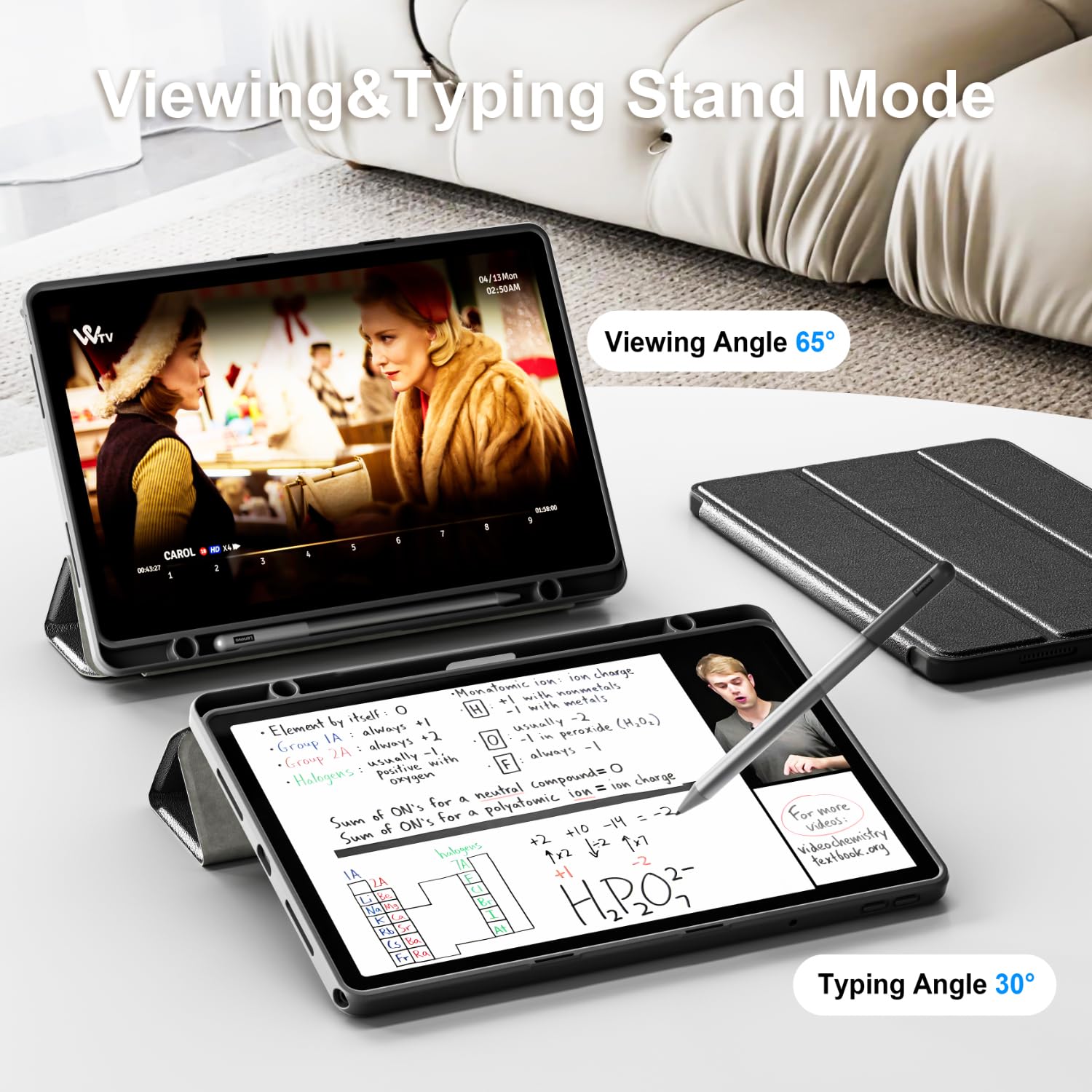 Vakarey per Lenovo Tab M11 Cover con Portapenne,Ultra Sottile Intelligente per Custodia Tablet Lenovo Tab M11,Graffiti