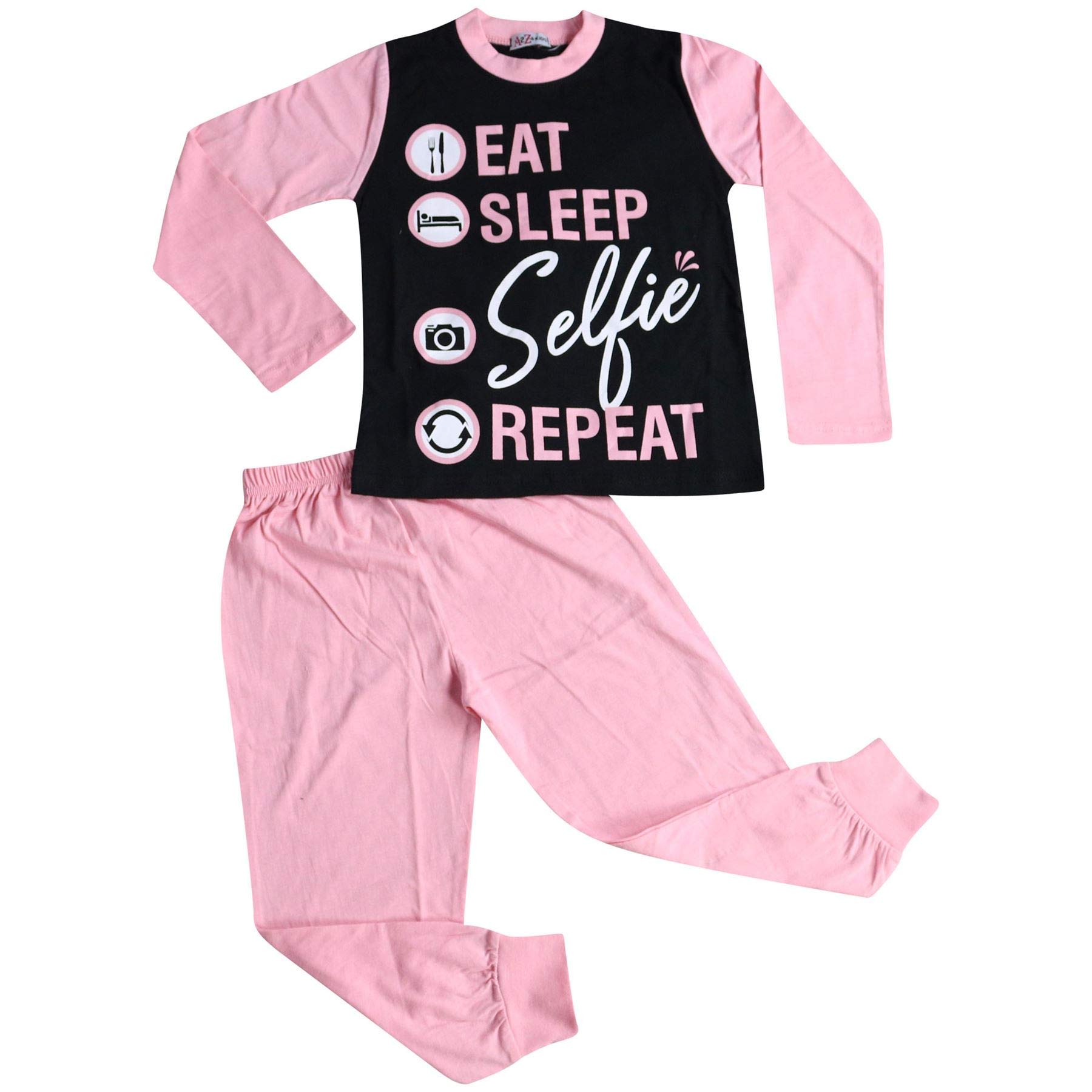 A2Z 4 Kids Kids Unisex Pyjamas Loungewear Nightwear - PJS Selfie SL125 Baby Pink_13
