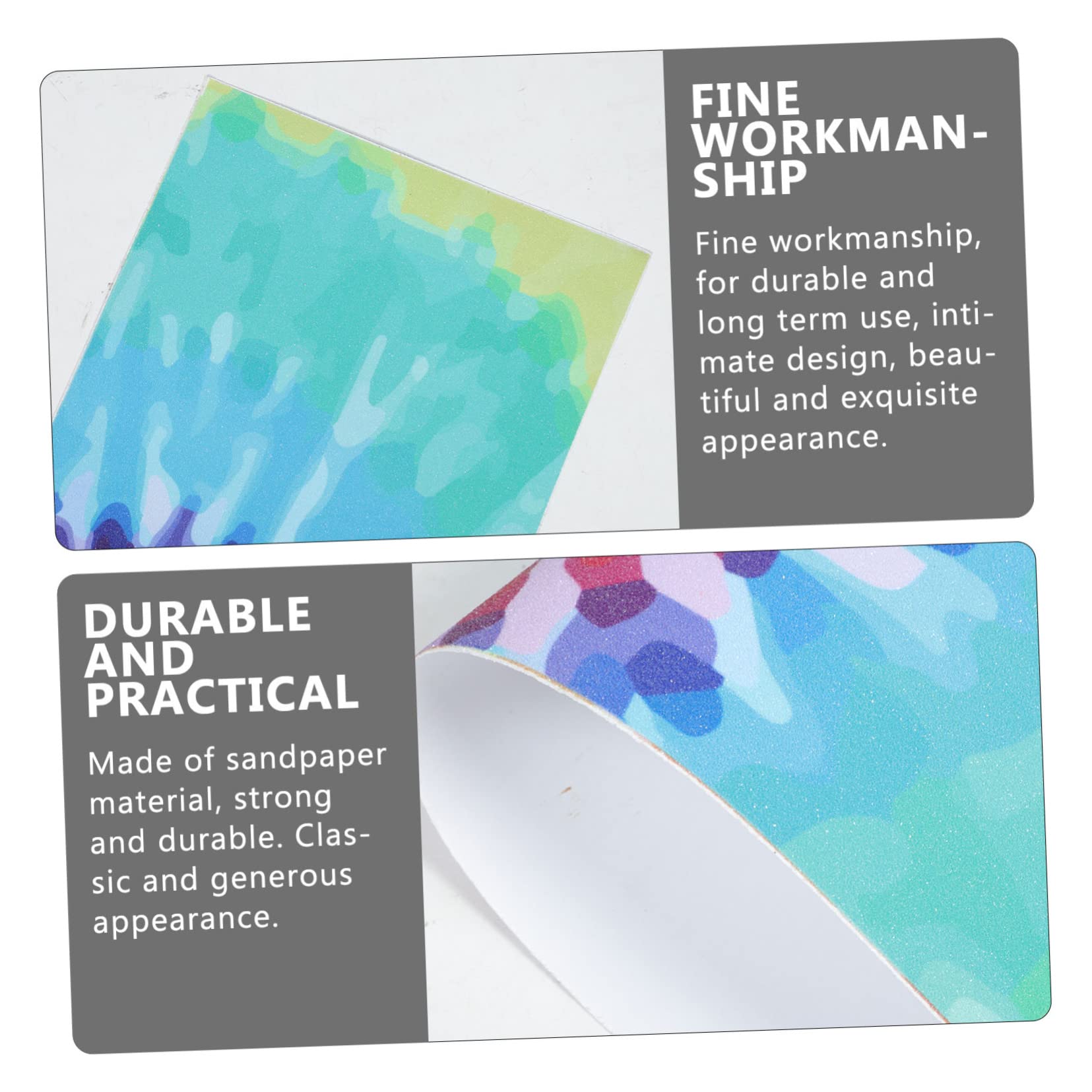 Kisangel 3 Pièces Ruban Antidérapant pour Skateboard avec Design Créatif Tapis de Skate Professionnel de Durable et à Usure Effet Tie Dye