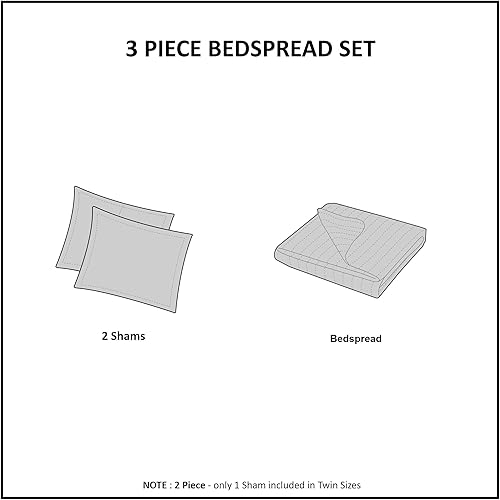 Miniatura 6 de Comfort Spaces Edredón Queen para todas las estaciones, colcha de marfil con diseño de costuras de doble cara, manta de verano suave a juego,