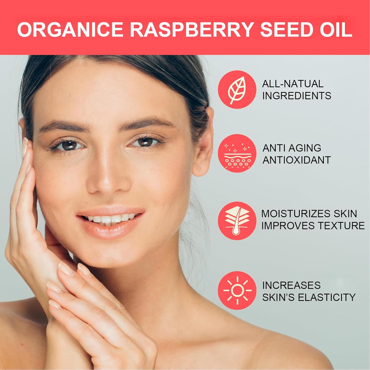 Organic Raspberry Seed Oil for Face, Skin, Hair, Body, Antioxidant, Enhances Barrier, Deep Moisturizing, Cold Pressed Lightweight Raspberry Seed Facial Oil for Women all Skin Type - Image 3