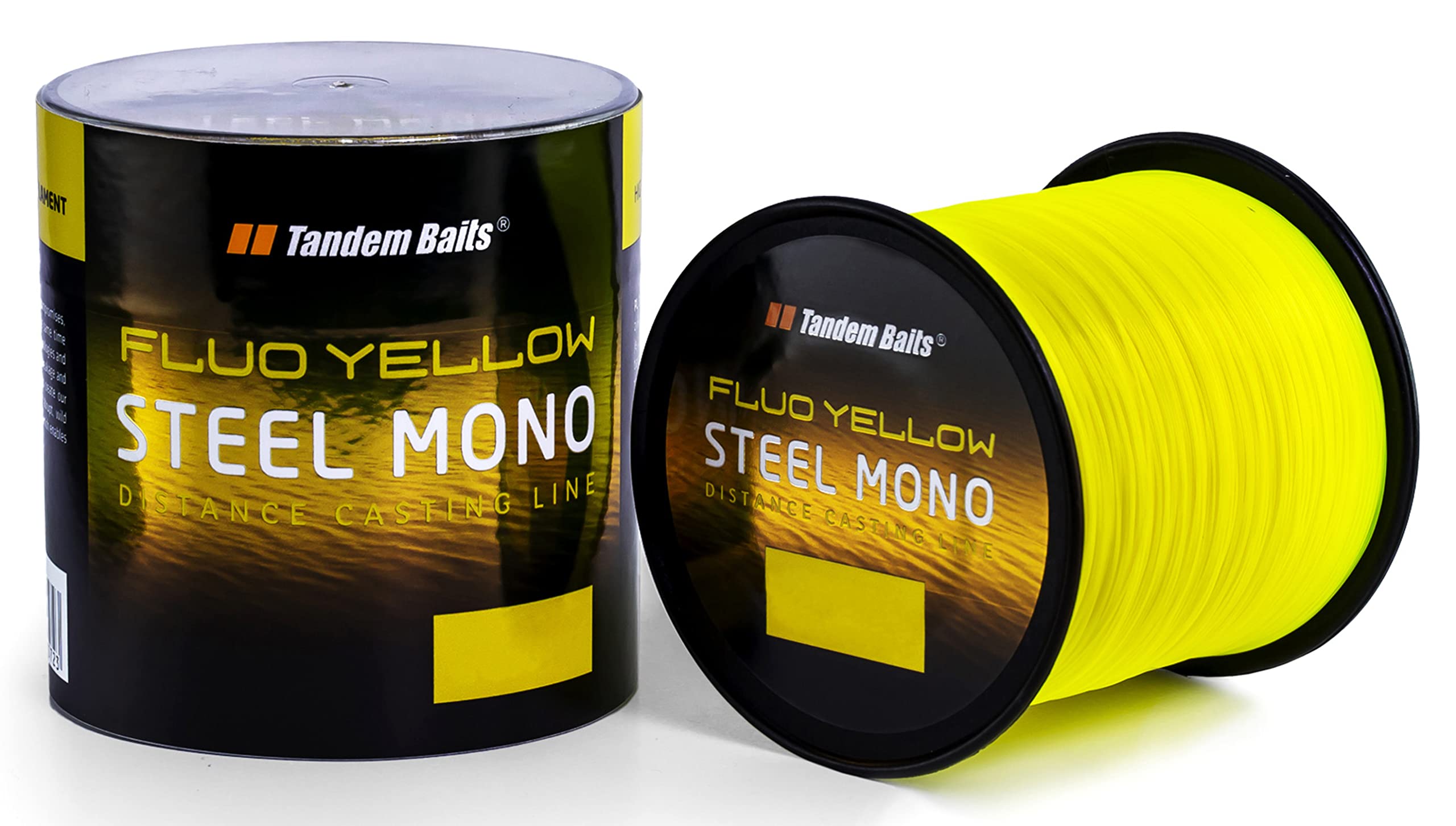 Tandem Baits Carp Fishing Line - Monofilament - Abrasion Resistance - 1200 m 0.35 mm Yellow 2 pcs Steel Mono Fluo