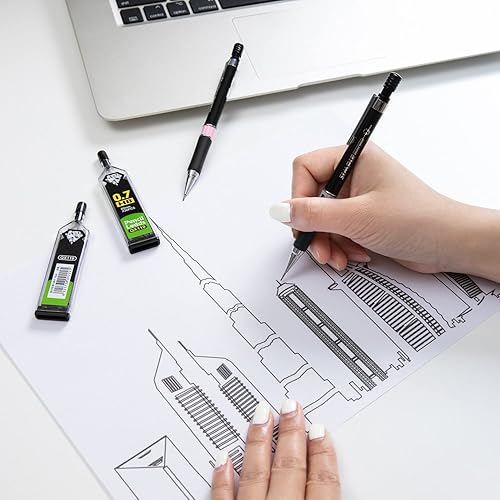 Miniatura 6 de WQR Recambio de minas para lápices mecánicos, repuestos de plomo HB de 0.020 in para lápices, 60 unidades