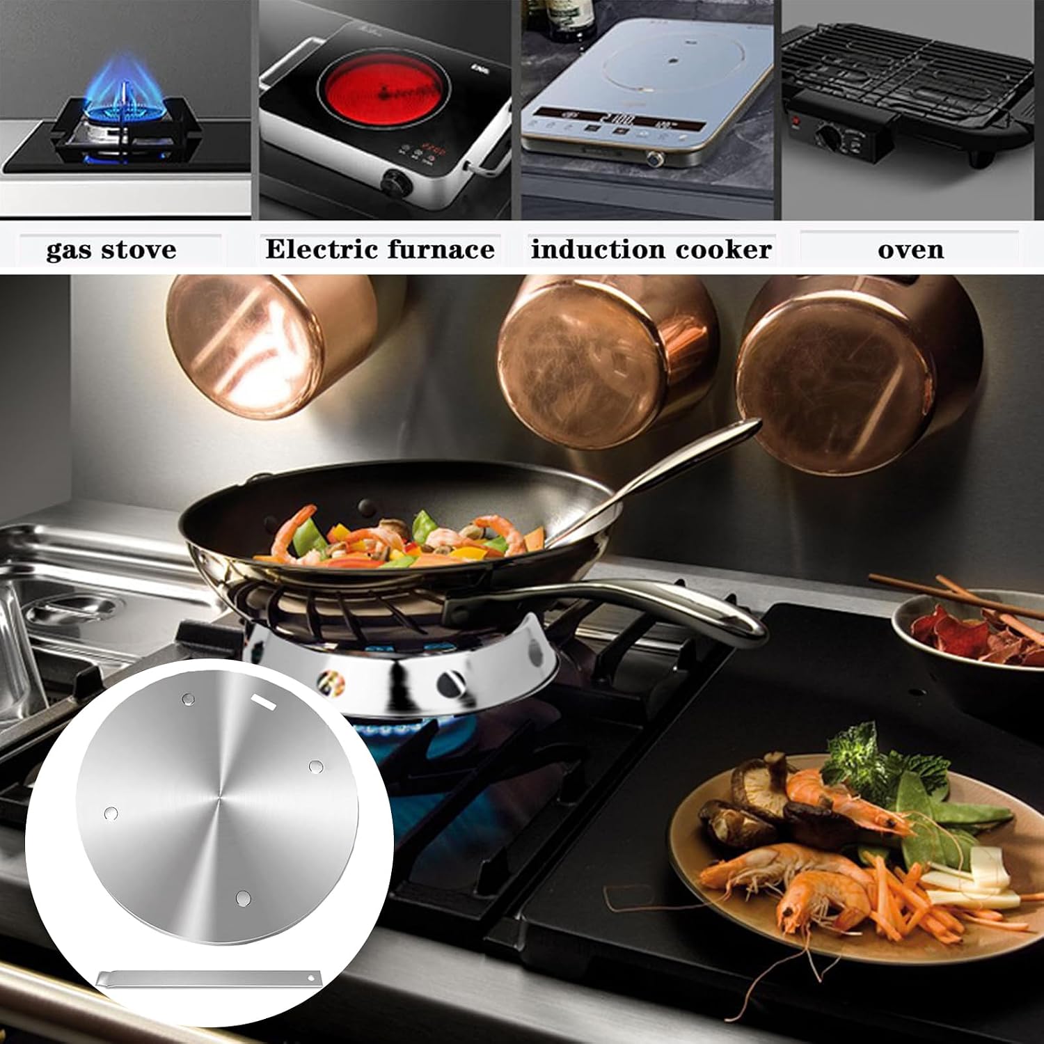 Heat Distributor Plate Induction Adapter Heat Transfer Plate Stove Stove Diffuser Disk for and Electric Distributor