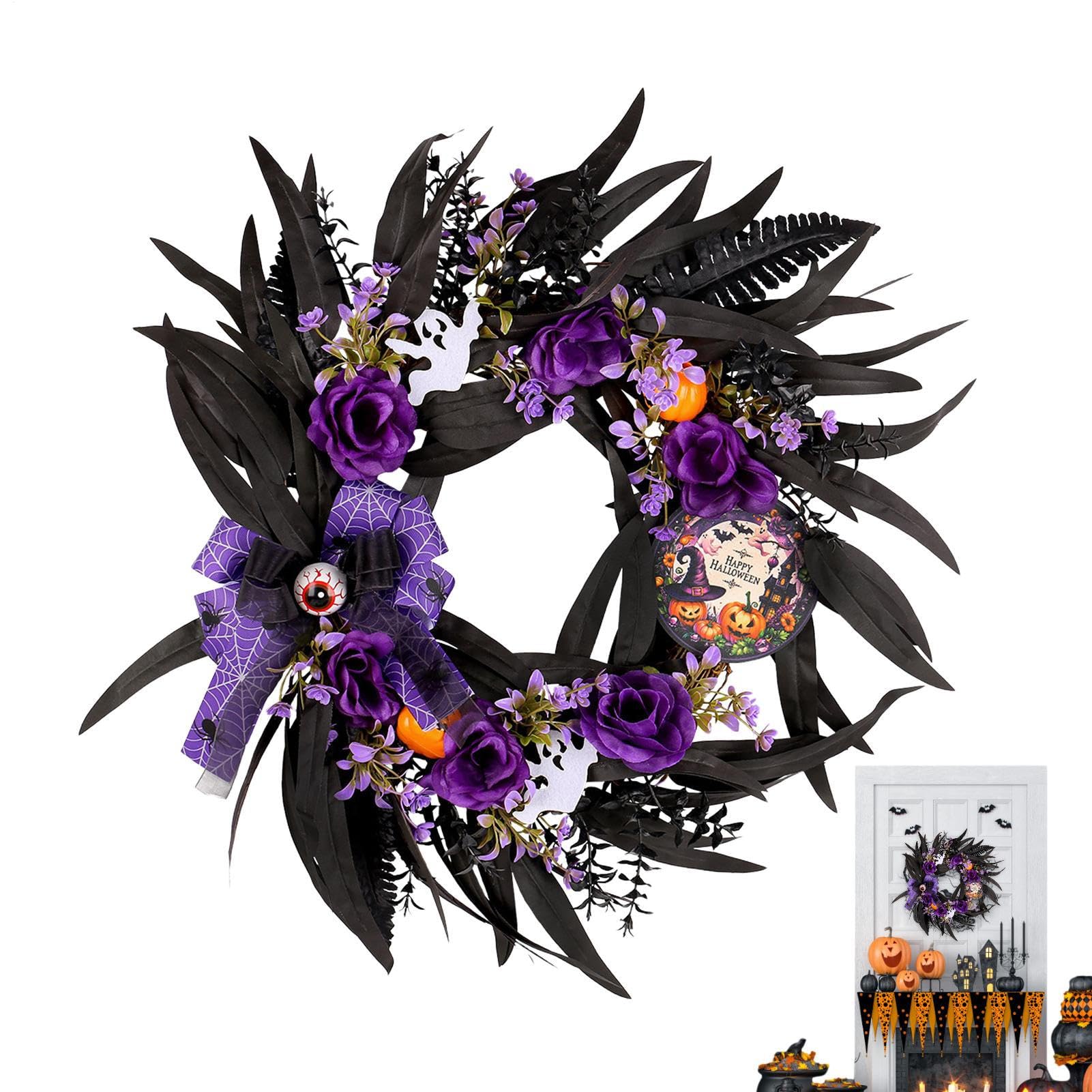 Couronnes d'Halloween horreur pour décoration de fenêtre et placard