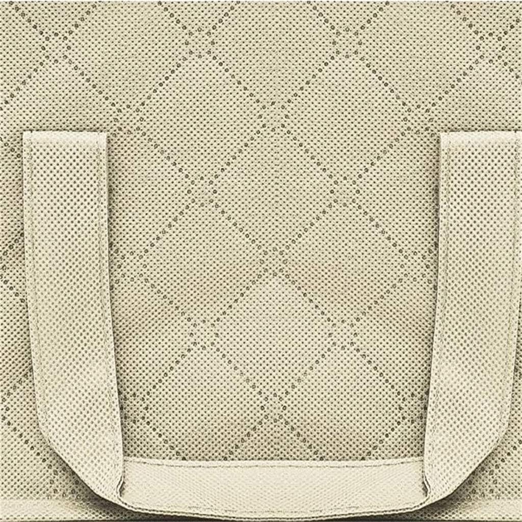 CAZOY 3 Pieces Storage Bags Large Capacity, Foldable Clothes Closet Organizer Containers with Window, Durable Under-Bed Storage Bins for Clothing Blanket Pillows (Color : Beige)