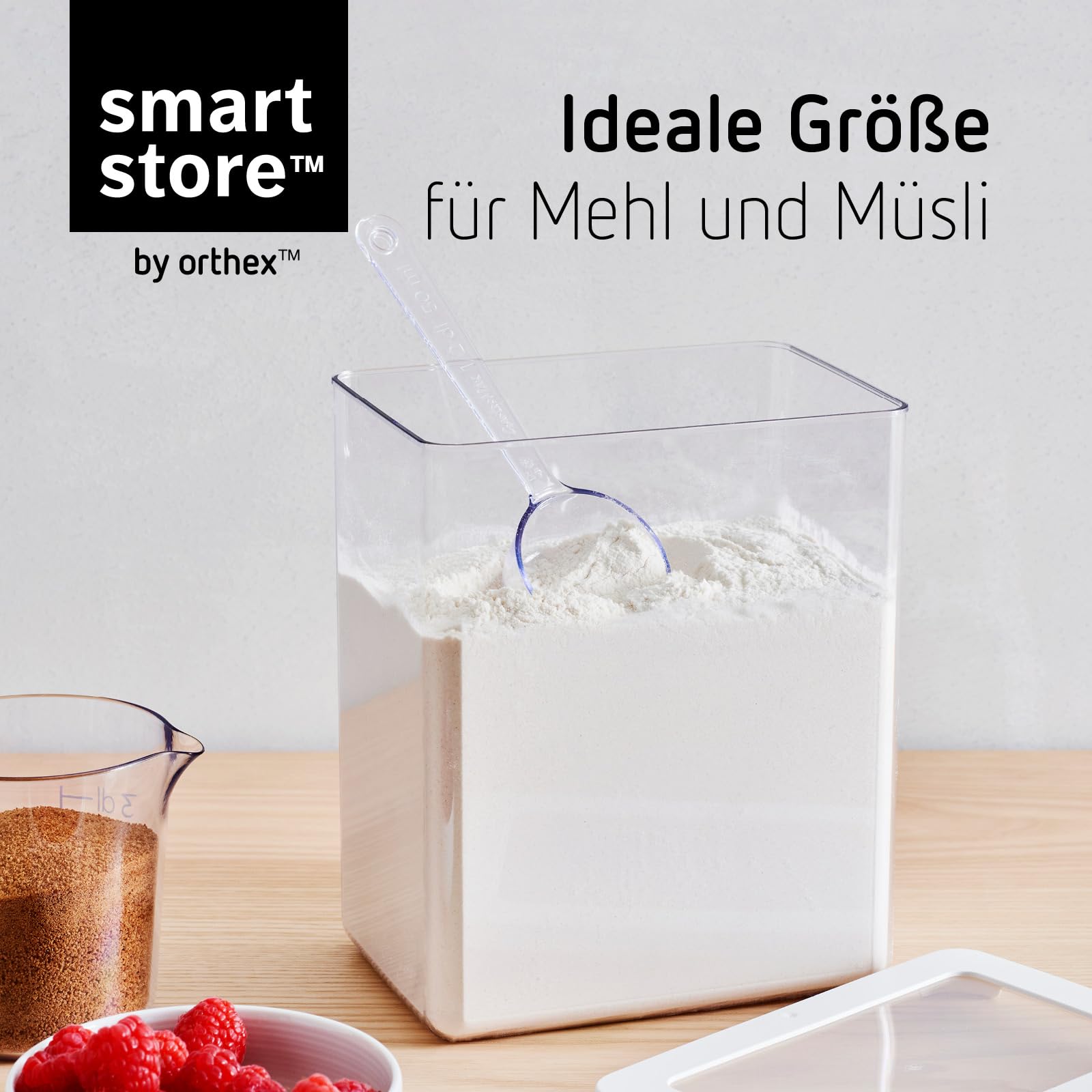 SmartStore Vorratsdosen 3,5L – 4er Set - Plastik Aufbewahrungsbox mit Deckel, BPA-frei, Spülmaschinenfest – Stapelbare Küche Organizer – 12.5 x 18 x 20cm