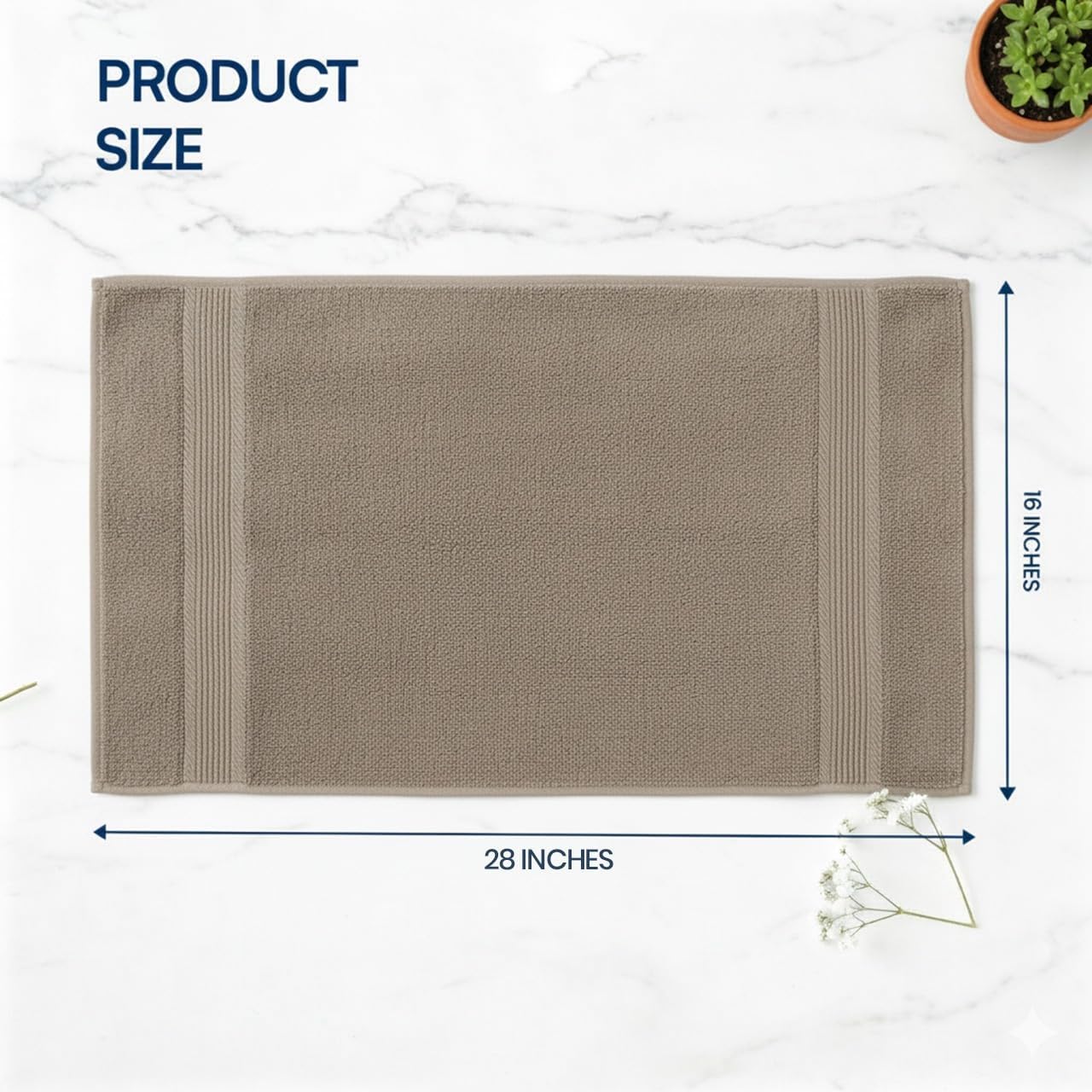Linteum Textile 6 Piece Towel Set, 16x28 Inch, 100% Soft Cotton Zero Twist 16 Single Yarn Ring Spun Luxury Hand and Face Towels Spa Quality (Taupe)