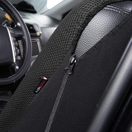 Miniatura 8 de Flying Banner - Fundas para asiento de coche de fibra de carbono de calidad, de malla de aire, tela deportiva de respaldo bajo, respaldo alto,