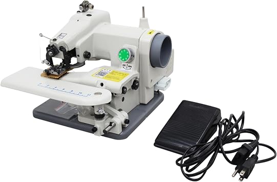 110V Portable Desktop Blindstitch Hem Chain Stitch Sewing Machine 120W Trouser Leg Blind Stitch Dressmaker Sewing Machine 3-8mm Stitch Length