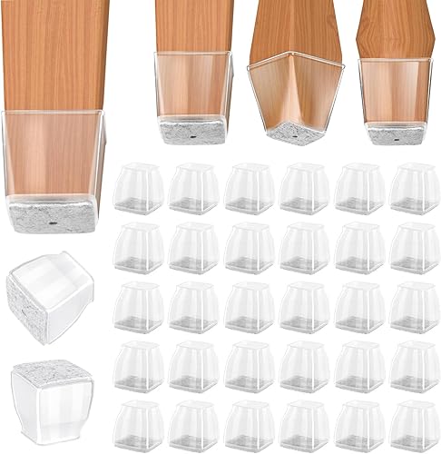 Miniatura 11 de BALEINE Paquete de 16 protectores de silicona para patas de silla, tapas protectoras de patas de taburete, tapas antideslizantes para patas de silla