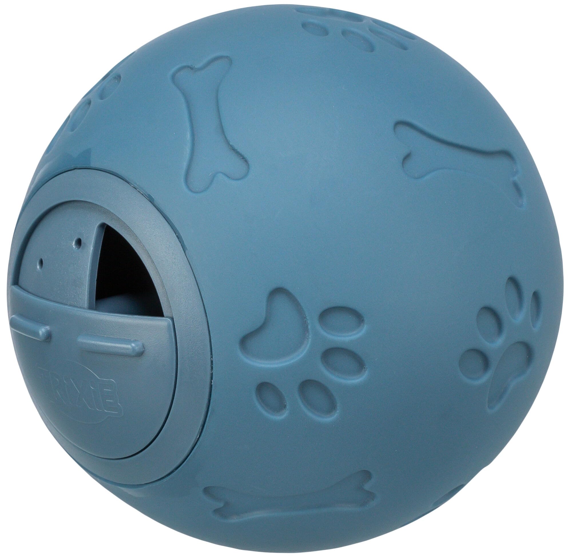 TRIXIE Snackball – Intelligenzspielzeug für Hunde – verstellbare Öffnung – fester Kunststoff – dunkelblau – Ø 11 cm – 3490