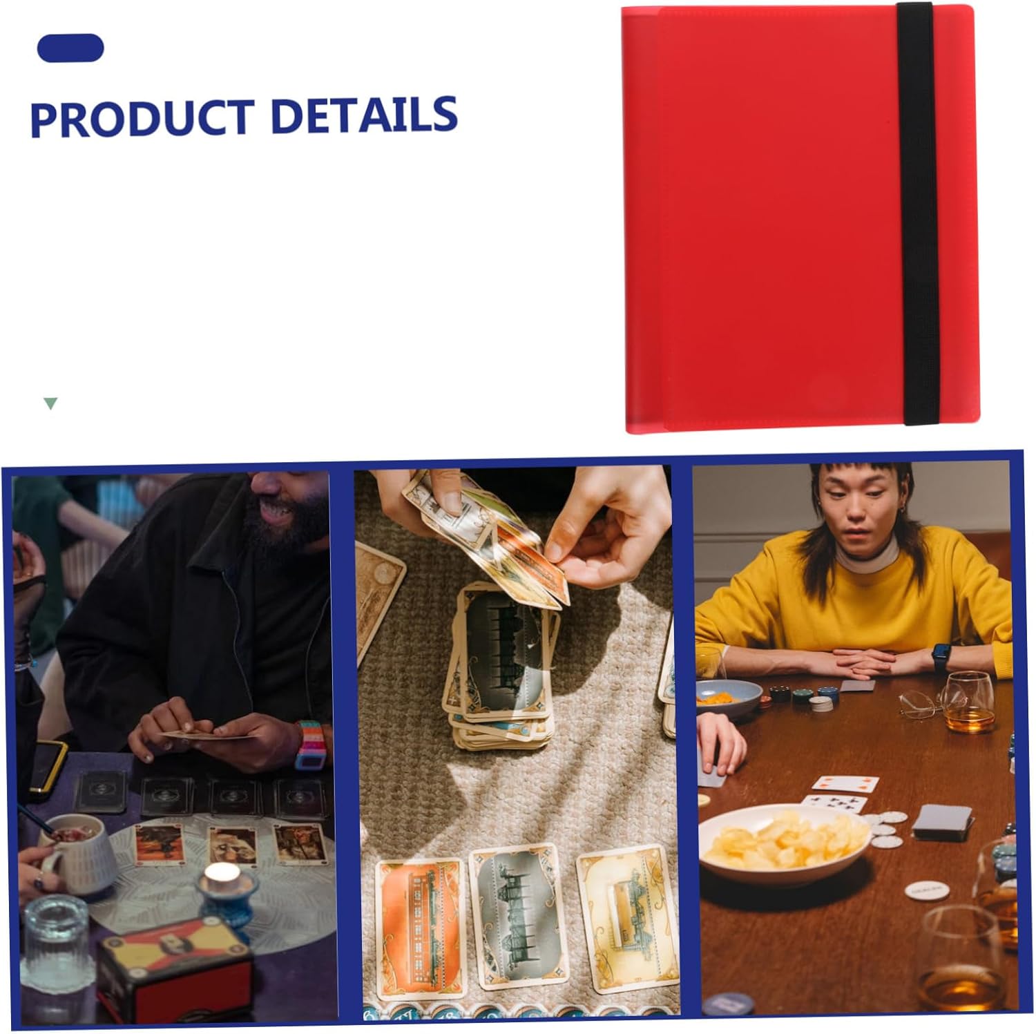 Trading Card Binder Organizer Removable Sleeves Game Card Album for Football Sports Photocard Collection Soft Protectors for Storage