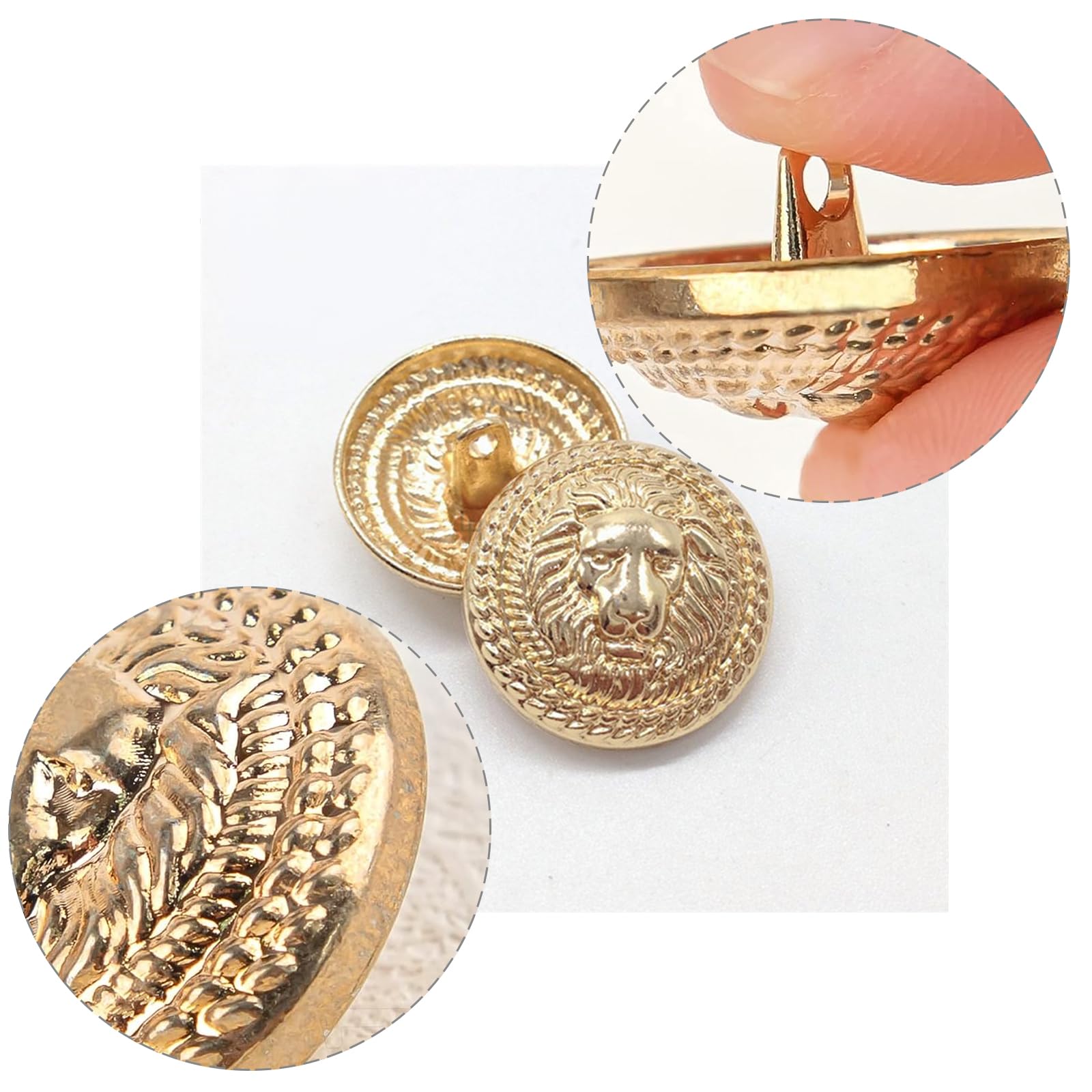 Amazon.com: 14Pcs Metal Blazer Button Set, Lion Head Buttons