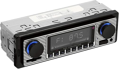 Estéreo de coche para Bluetooth, reproductor inteligente de radio FM de coche retro, receptor de radio FM automático electrónico, llamadas manos