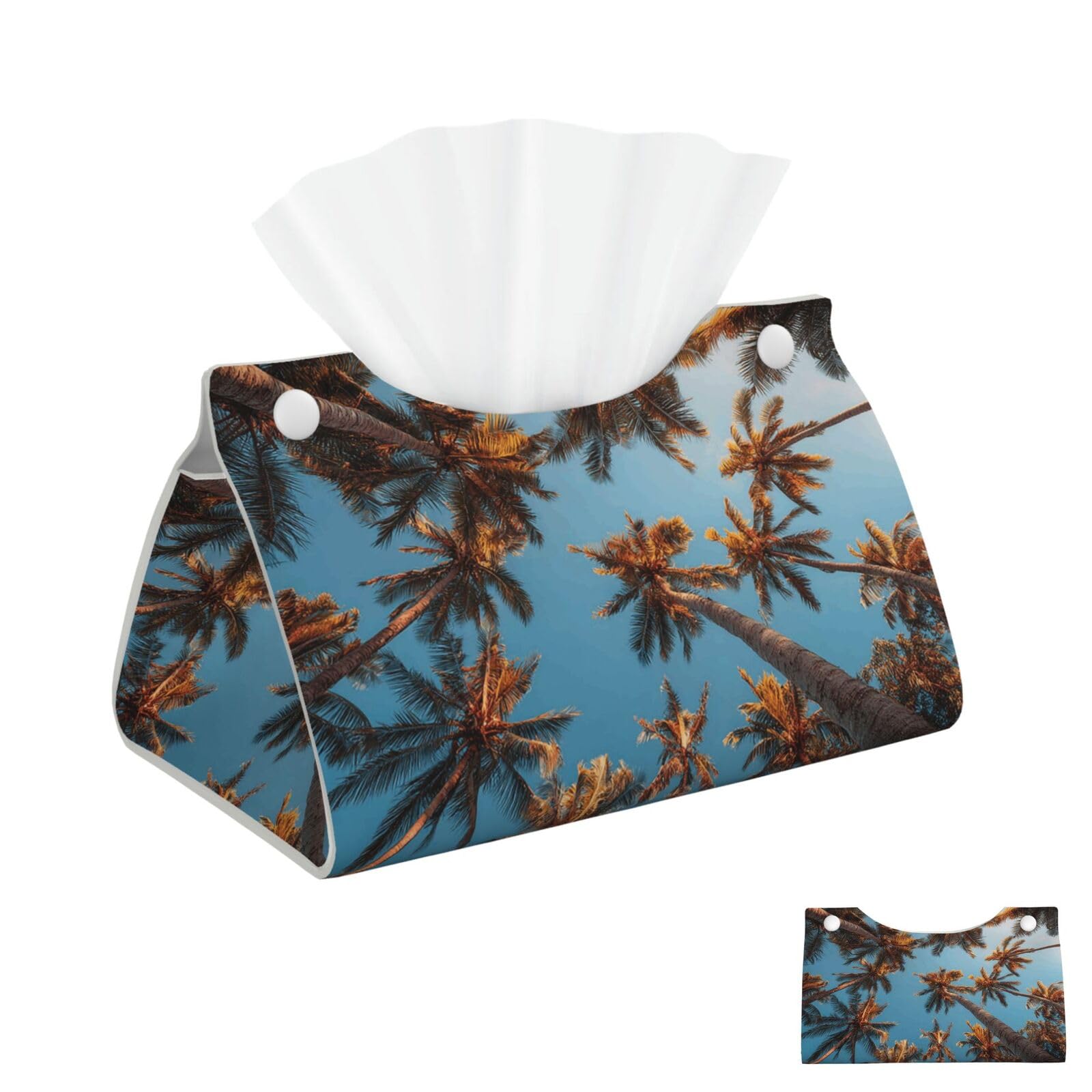 Tall Tropical Palm Trees Tissue Box Cover Square Cube Boxes