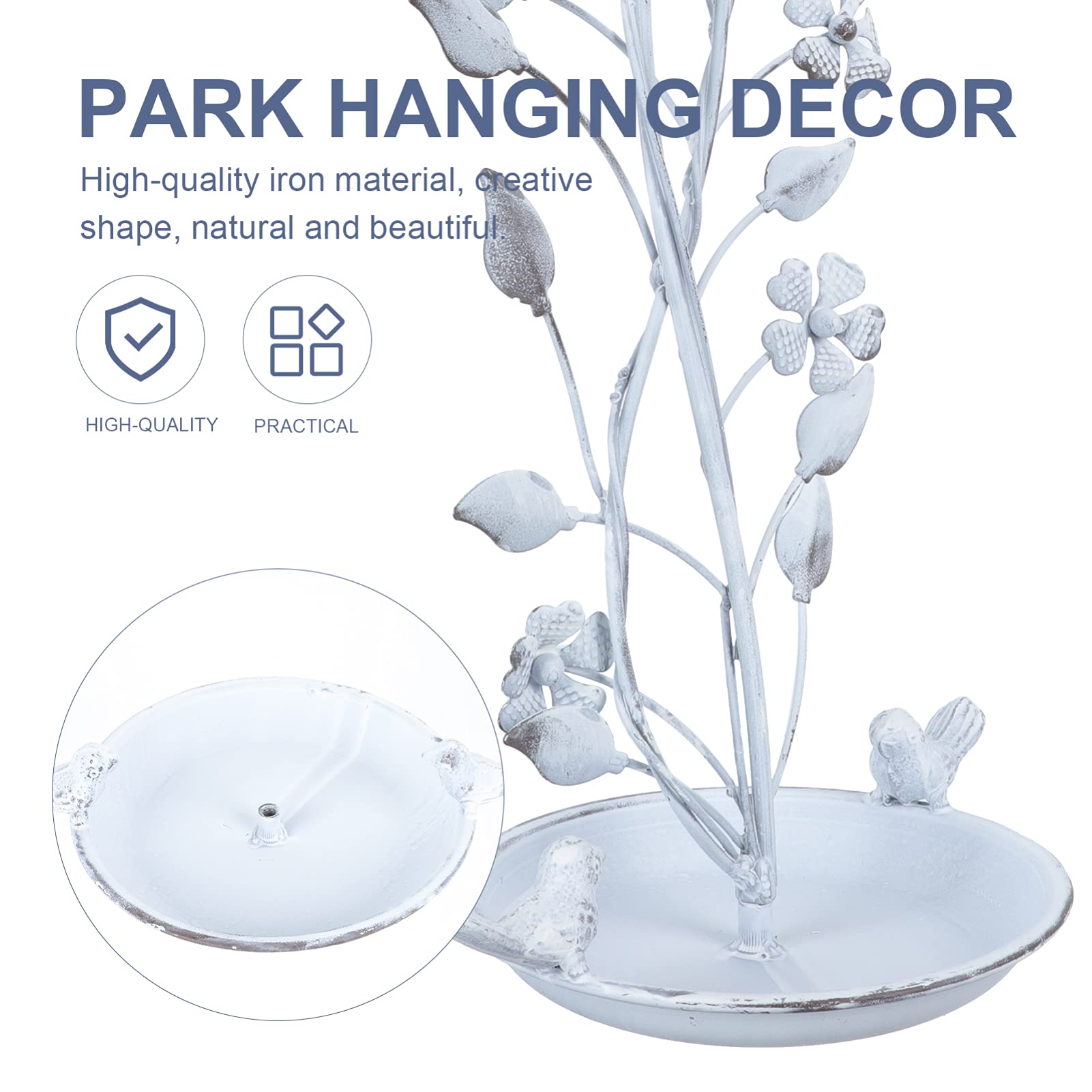 Toddmomy 1pezzi Mangiatoia per Uccelli da Giardino in Ferro Contenitore per Cibo per Uccelli dal Design Retrò Decorazione da Appendere per Parco