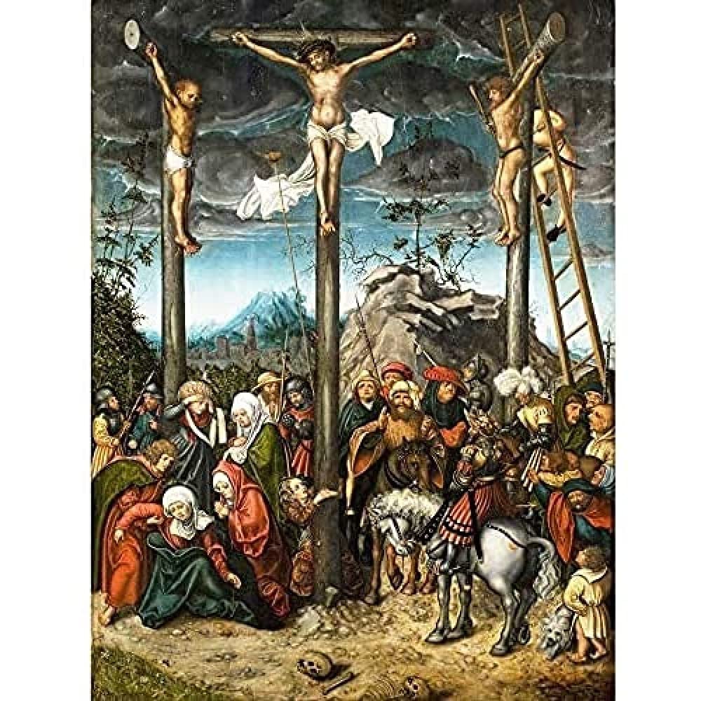 Cranach Elder Crucifixion Christ Biblical Painting Unframed Wall Art Print Poster Home Decor Premium