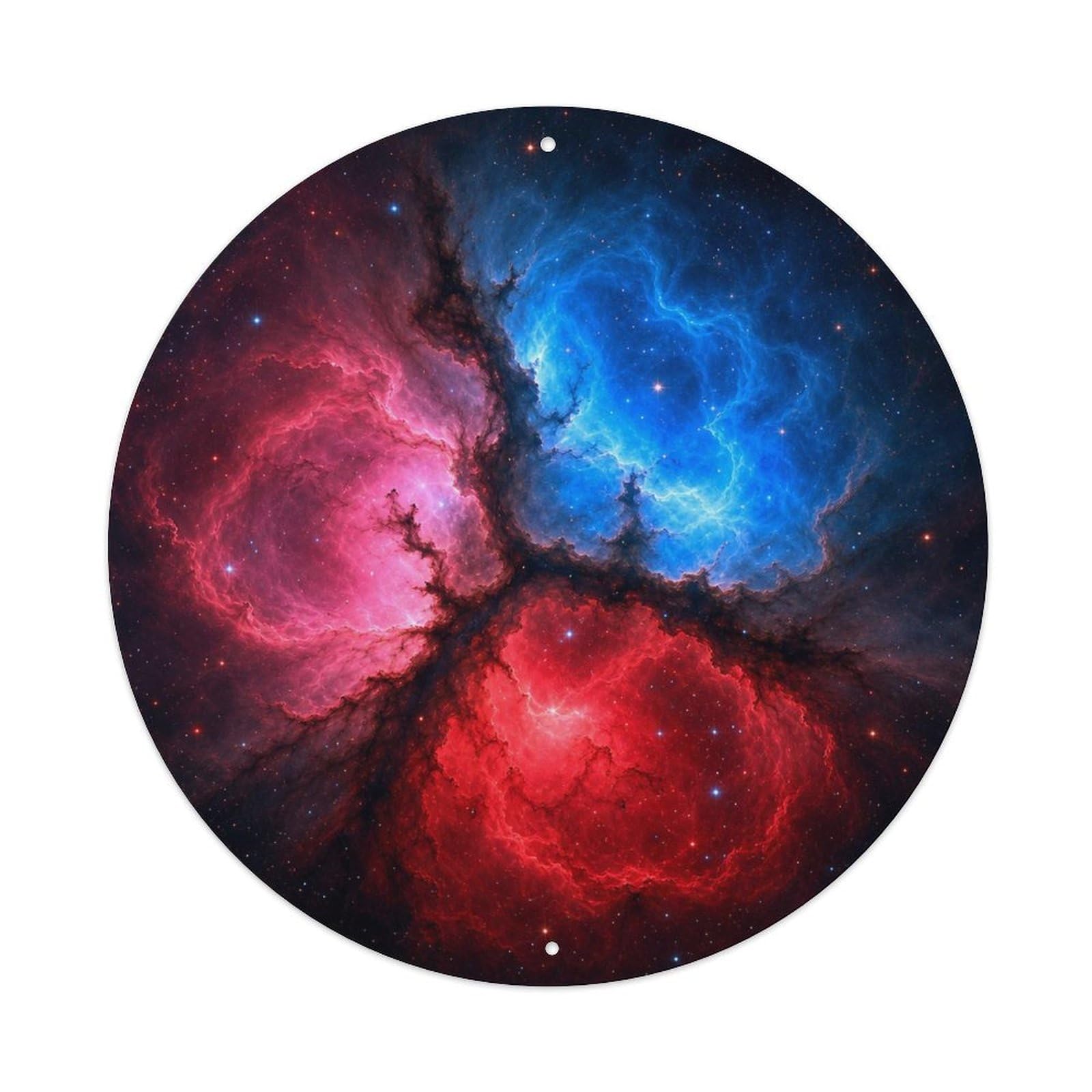 Cosmos Space Age Celestial Trifid Nebula Metal Tin Sign