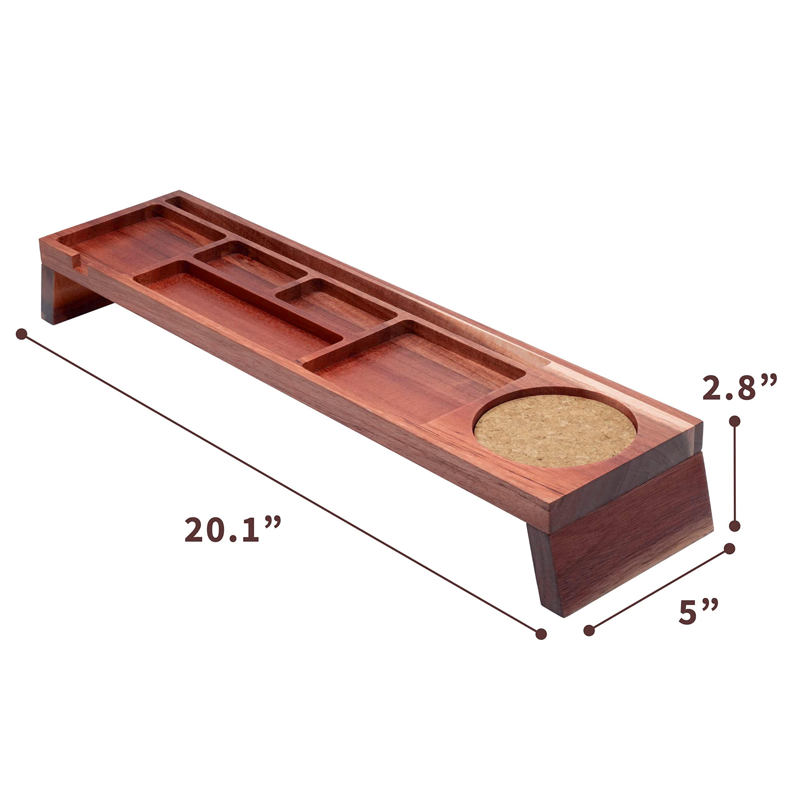 Linwnil Schreibtisch-Organizer aus Naturholz – Organizer aus Holz mit mehreren Fächern für Zuhause, Büro, Kabinenzubehör – Tischablage für Schreibtisch und Arbeitsplatz – Stiftablage