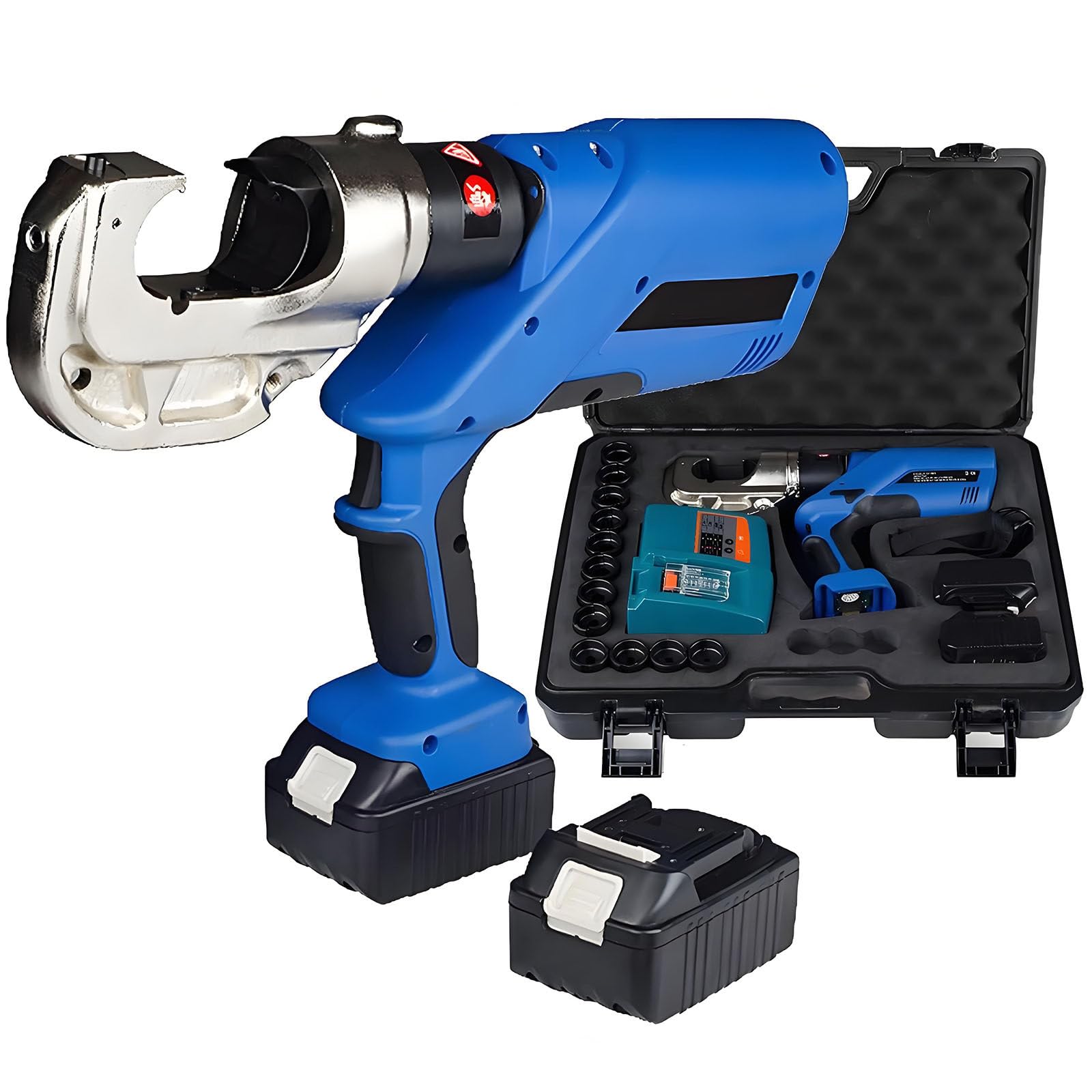 Hydraulic Crimping Tool,Electric Hydraulic Cable Lug Crimper Pliers,4.0ah Lithium Battery Powered Cable Wire Fiber Crimper,16-400mm2