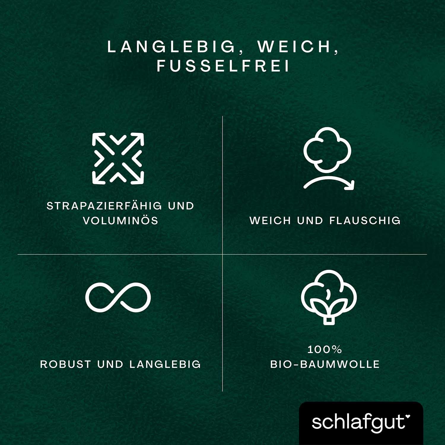 schlafgut Frottex Spannbettlaken 140x200 cm Frottee Baumwolle, Green Deep | Bettlaken, Spannbetttuch 160x200 cm, Grün, Frottee Stretch, saugfähig, bis 25 cm Steg, OEKO-TEX, Rundumgummi