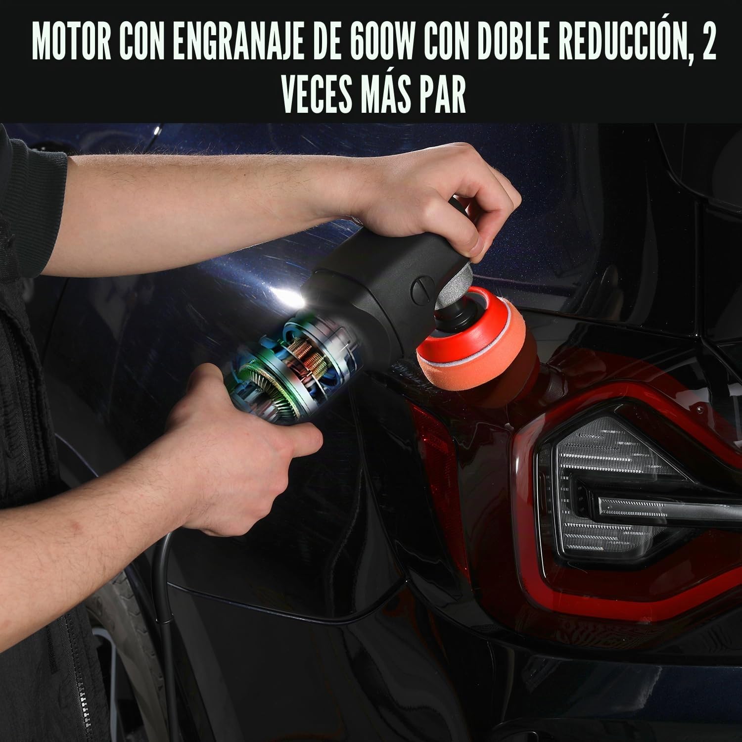 AUTIWOZ Mini máquina pulidora de coche, pequeña máquina pulidora rotativa