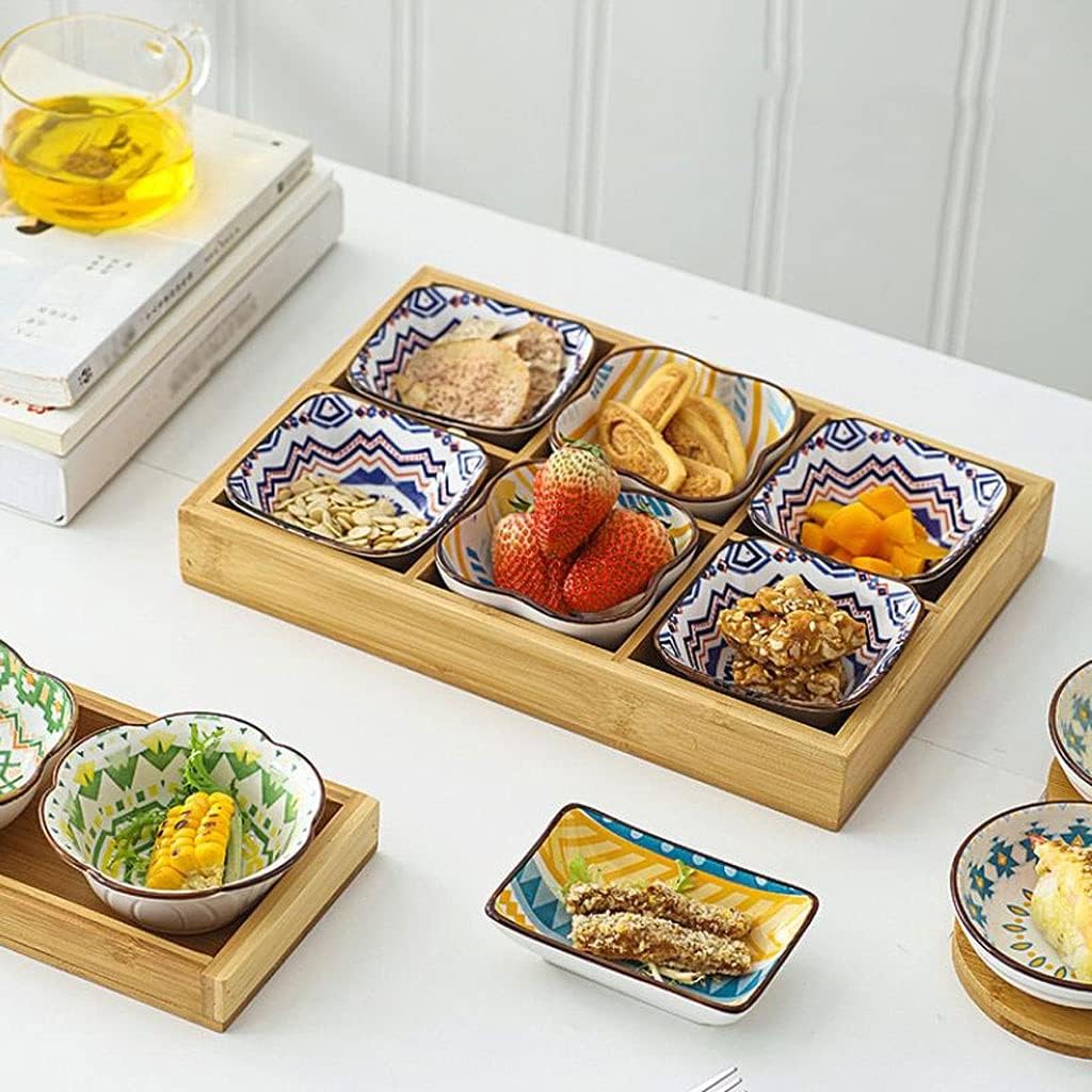 GeRRiT Snack Serving Dishes Soy Sauce Dipping Bowls Ceramic Sauce Dishes Dipping Bowls for Soy Sauce Ketchup BBQ Sauce or Seasoning-4packs Dessert Dishes